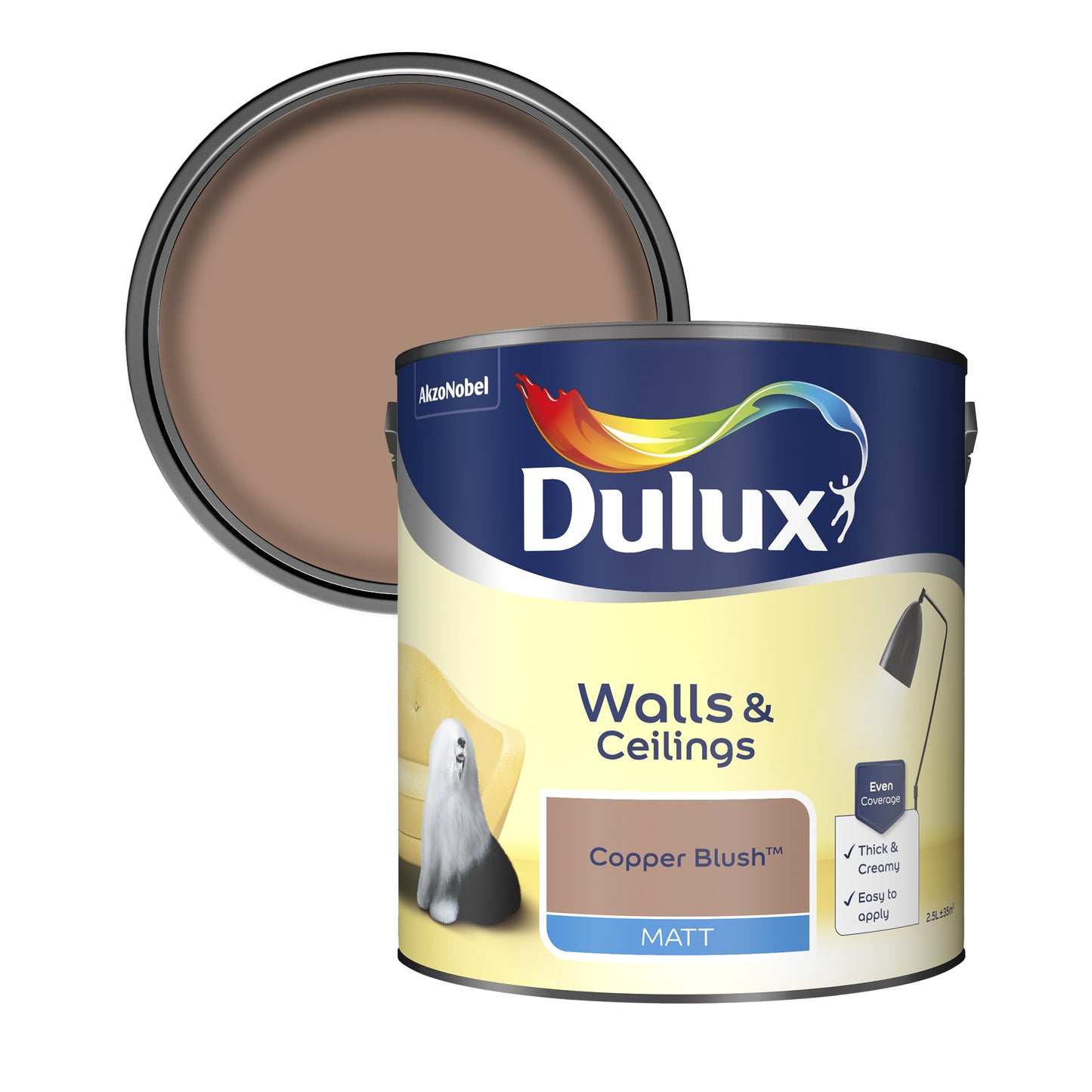 Dulux Matt Paint - Copper Blush - 2.5 Litre