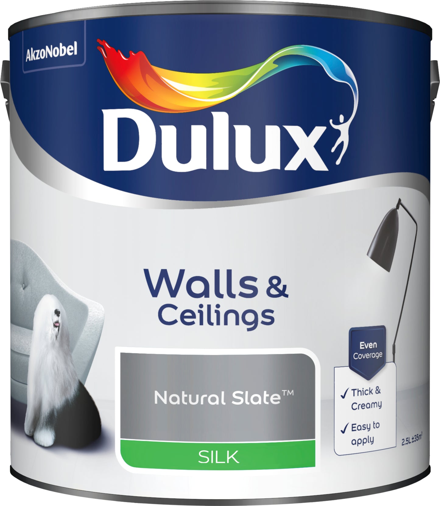 Dulux Silk Paint - Natural Slate - 2.5 Litre