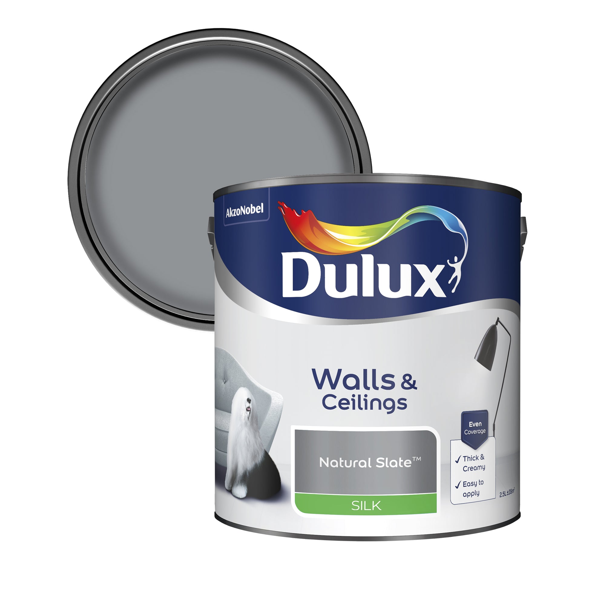 Dulux Silk Paint - Natural Slate - 2.5 Litre