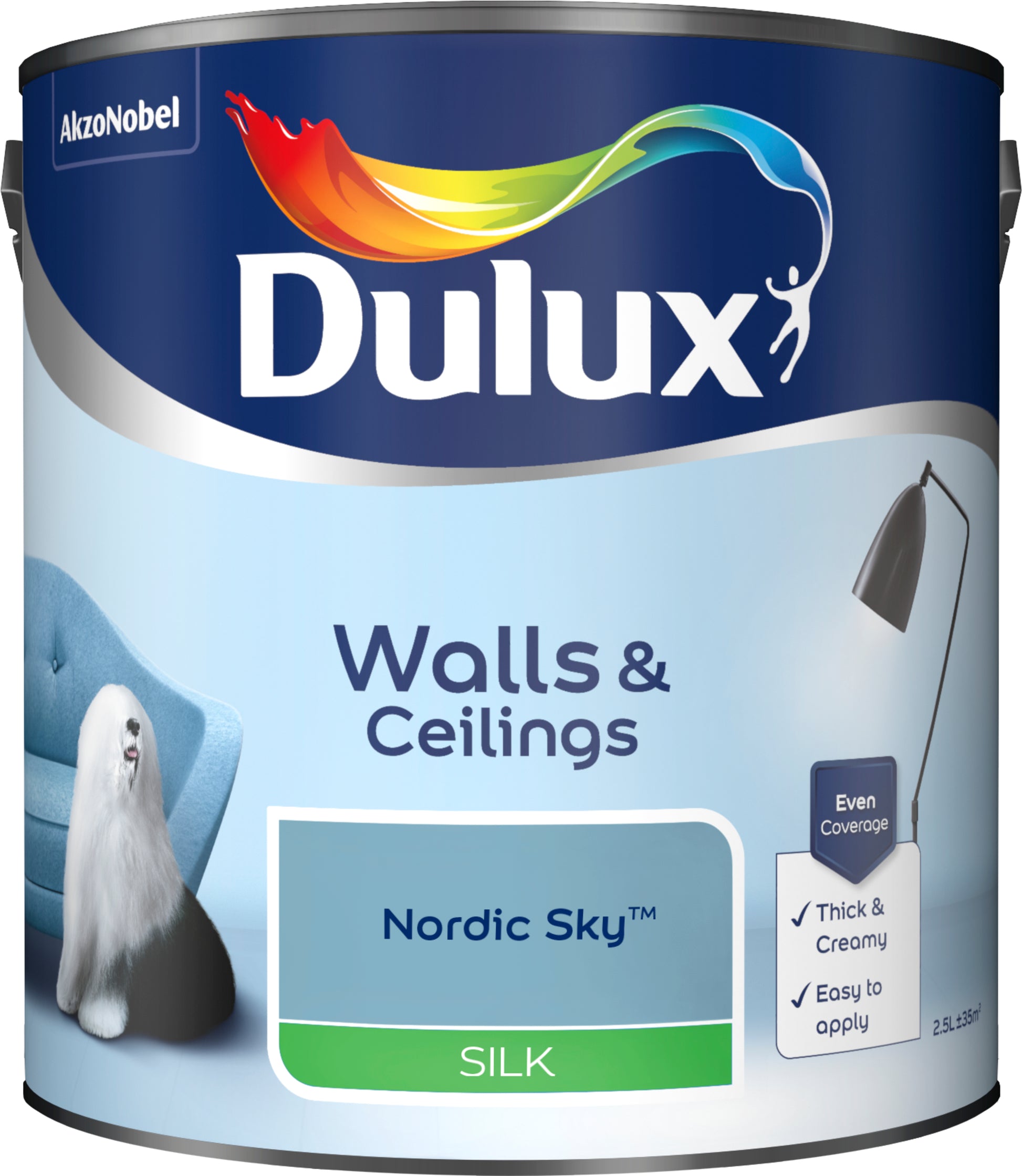 Dulux Silk Paint - Nordic Sky - 2.5 Litre