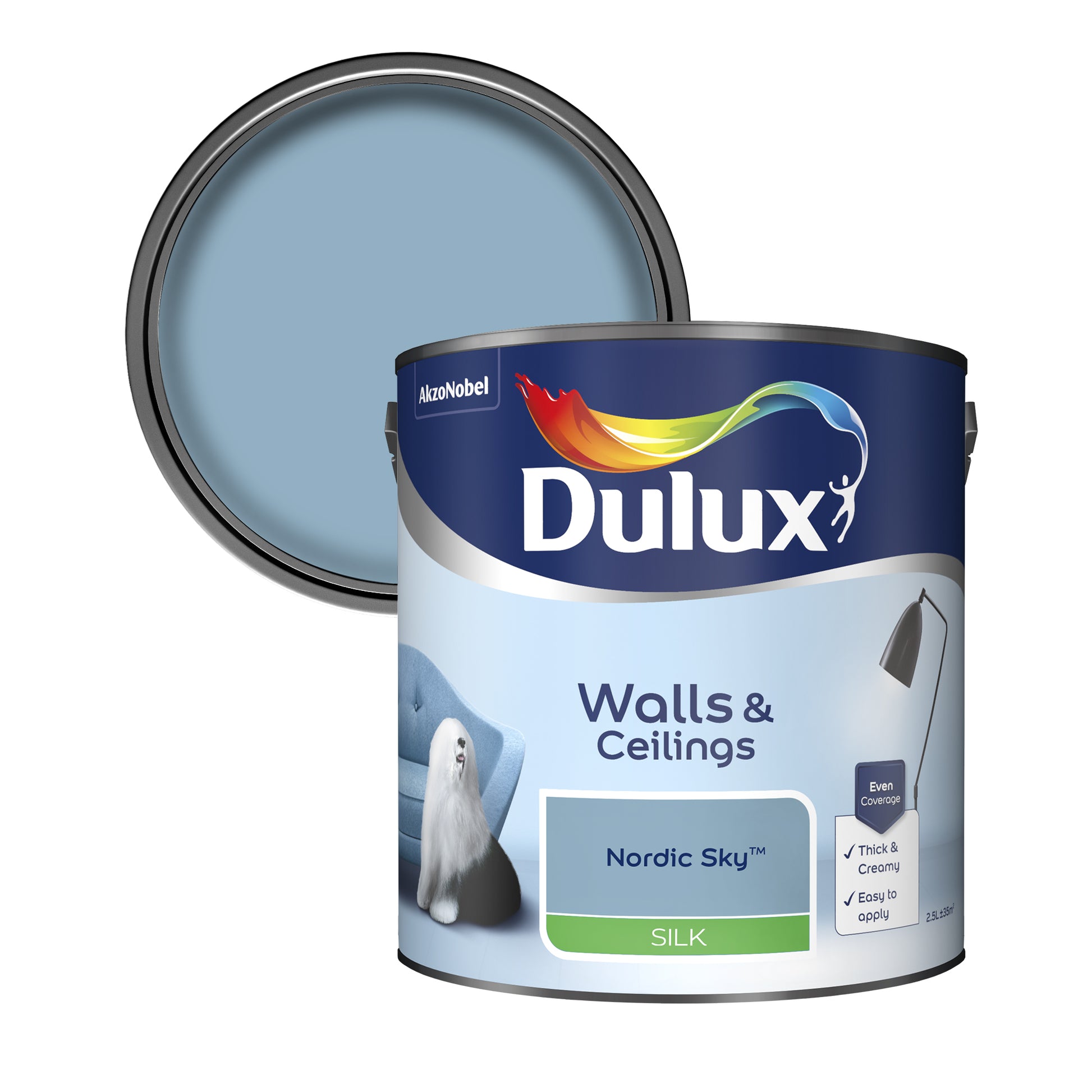 Dulux Silk Paint - Nordic Sky - 2.5 Litre