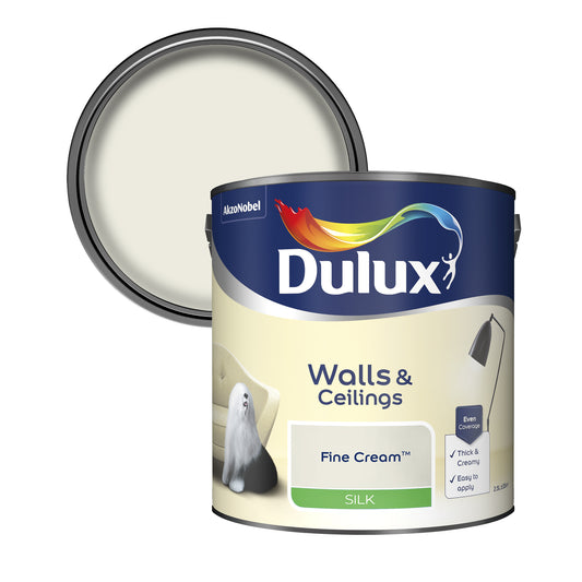 Dulux Silk Paint - Fine Cream - 2.5 Litre