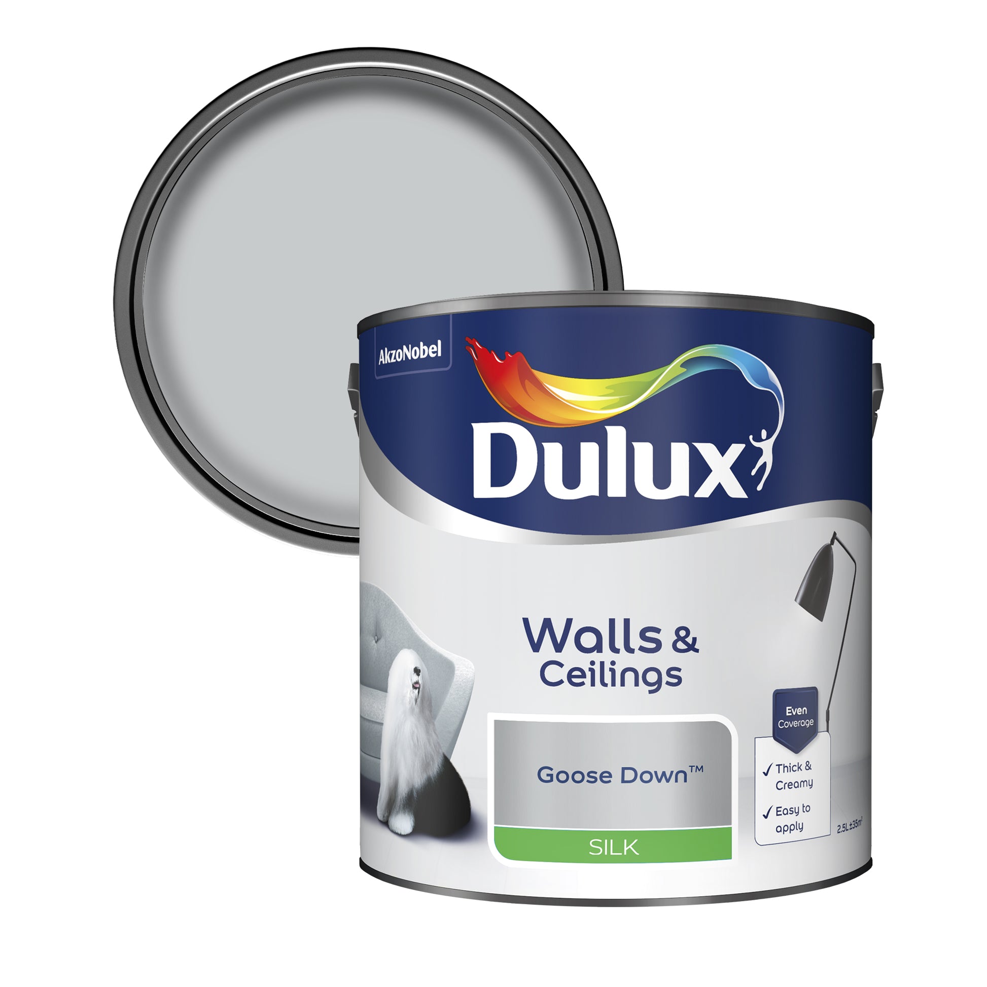 Dulux Silk Paint - Goose Down - 2.5 Litre