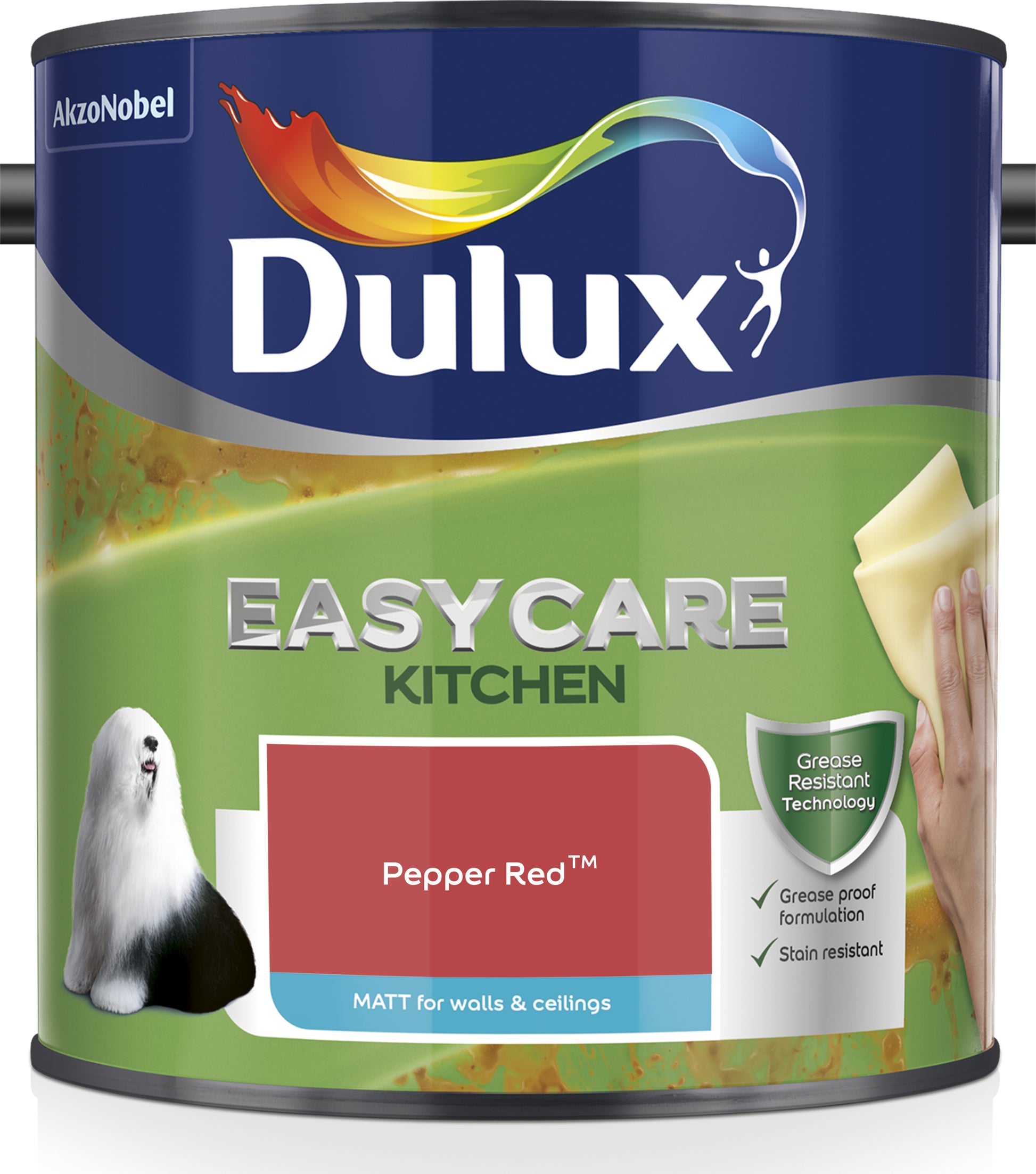 Dulux Easycare Kitchen Matt Paint - Pepper Red - 2.5 Litre