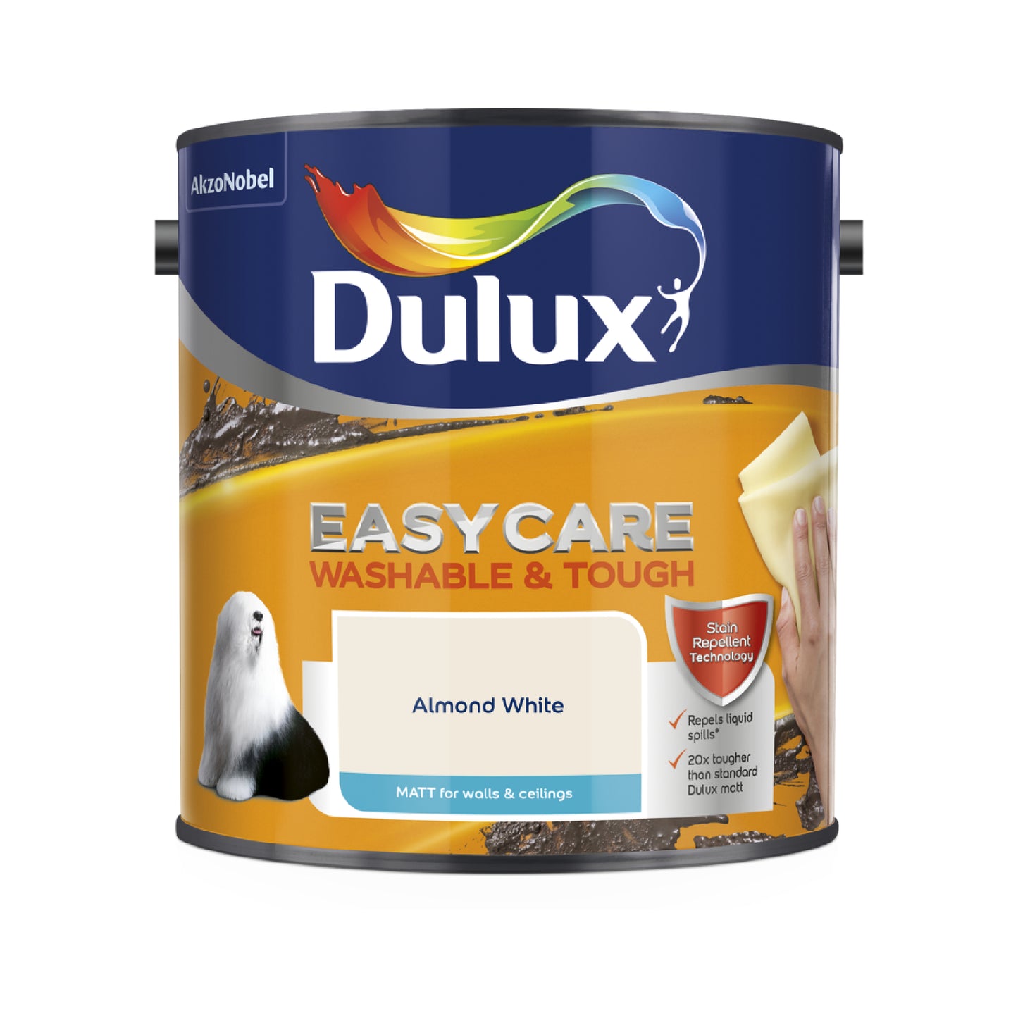 Dulux Easycare Washable & Tough Matt Paint - Almond White - 2.5 Litre