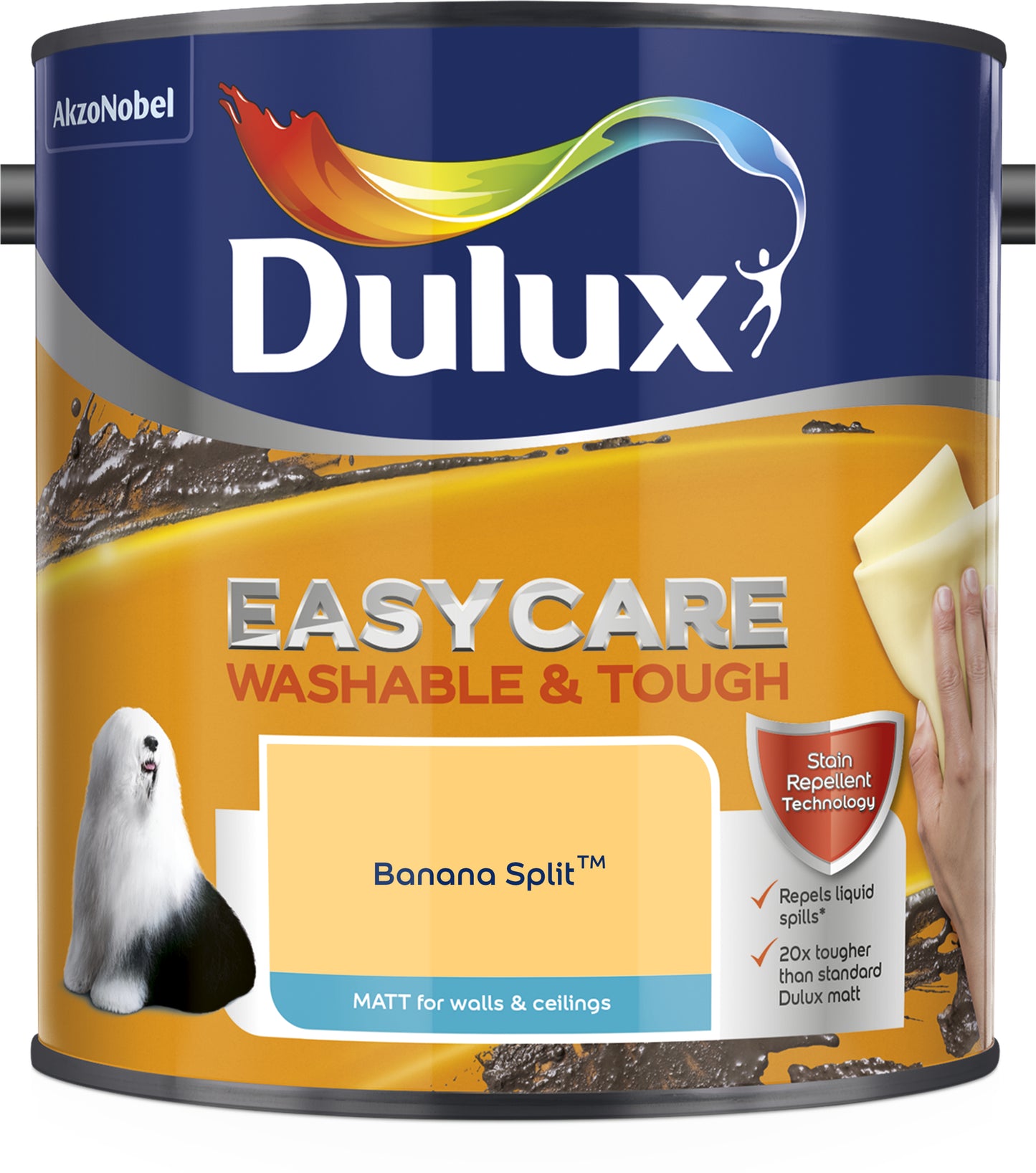 Dulux Easycare Washable & Tough Matt Paint - Banana Split - 2.5 Litre