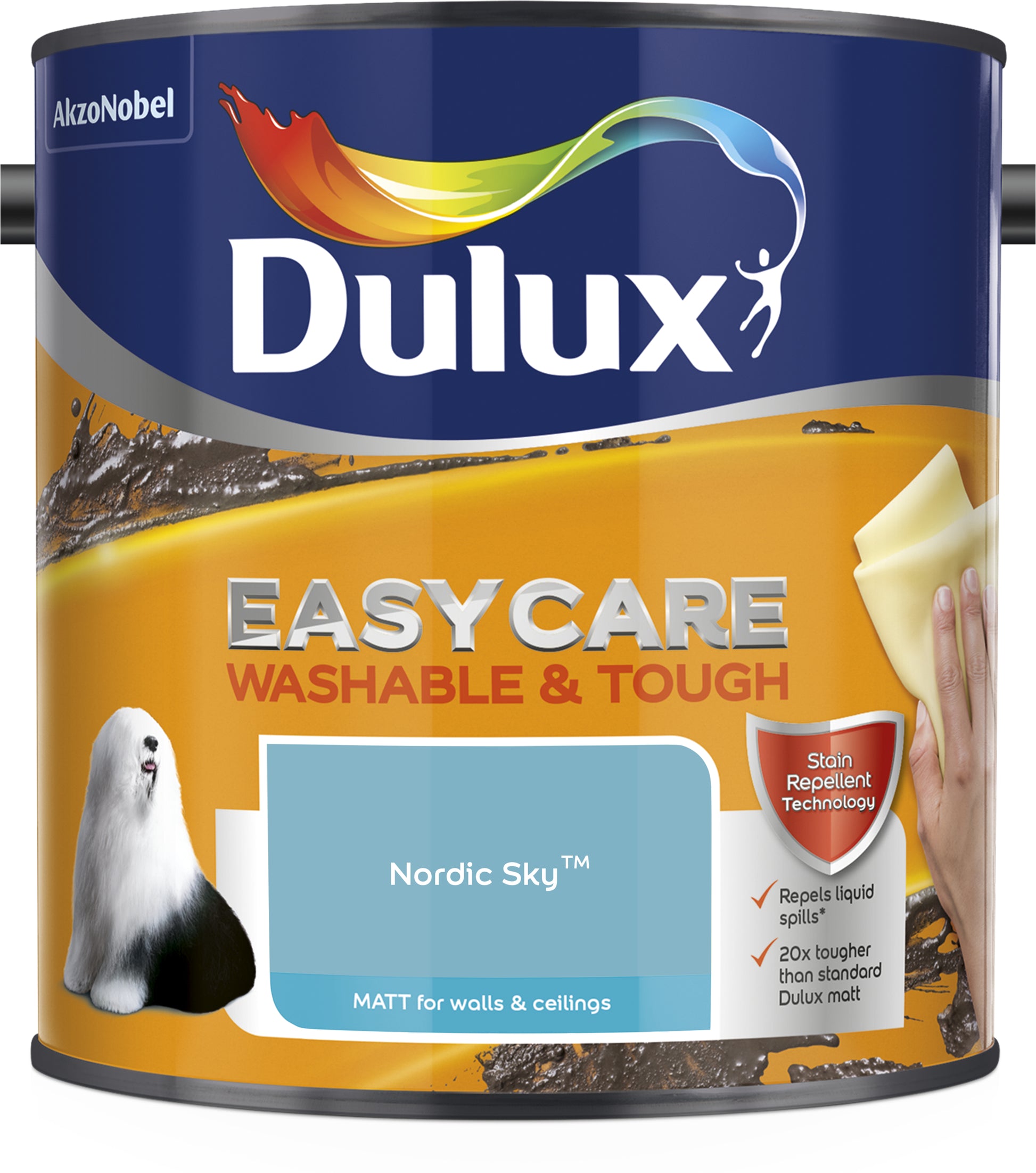 Dulux Easycare Washable & Tough Matt Paint - Nordic Sky - 2.5 Litre