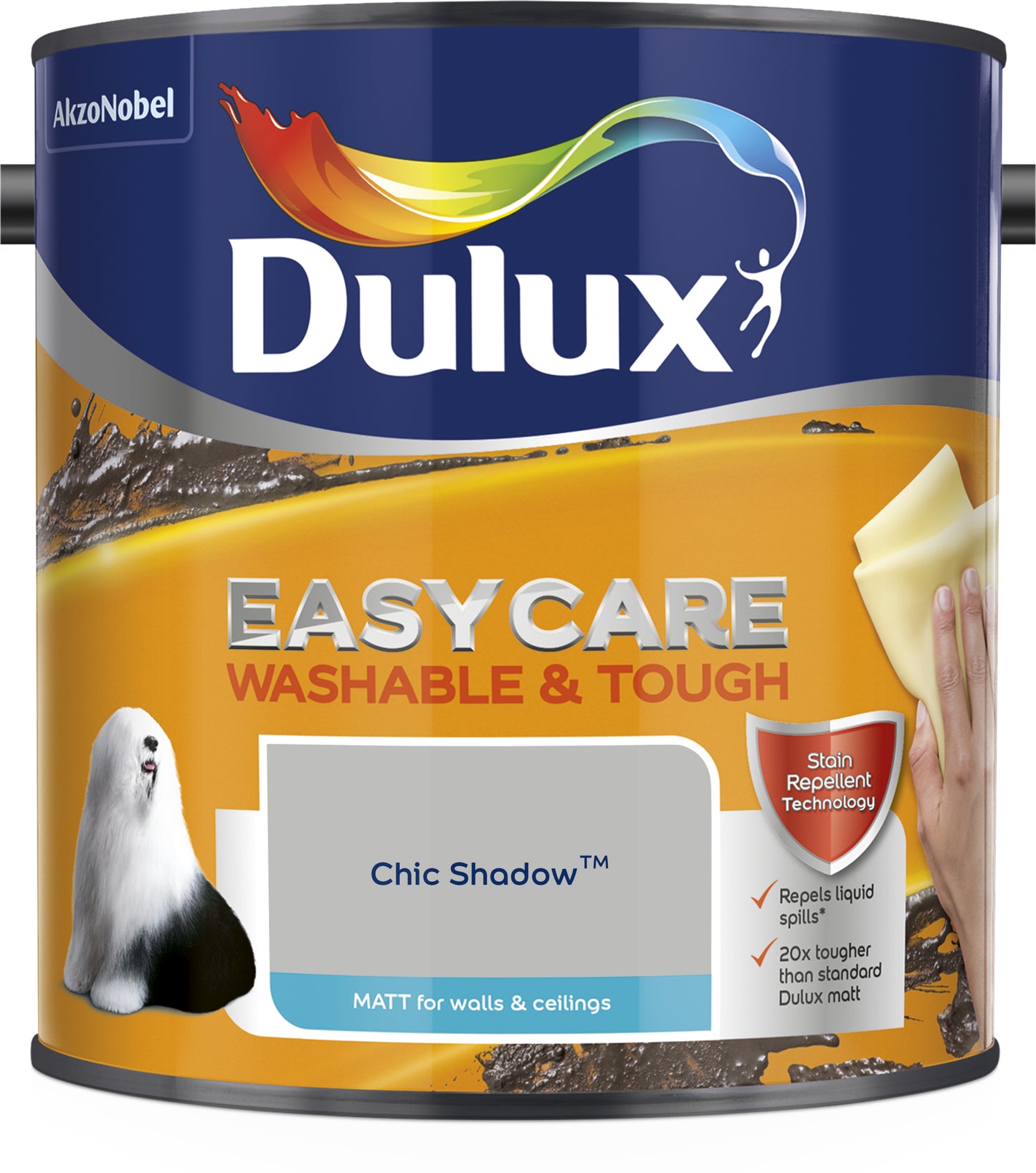 Dulux Easycare Washable & Tough Matt Paint - Chic Shadow - 2.5 Litre