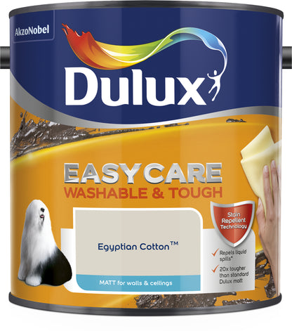 Dulux Easycare Washable & Tough Matt Paint - Egyptian Cotton - 2.5 Litre