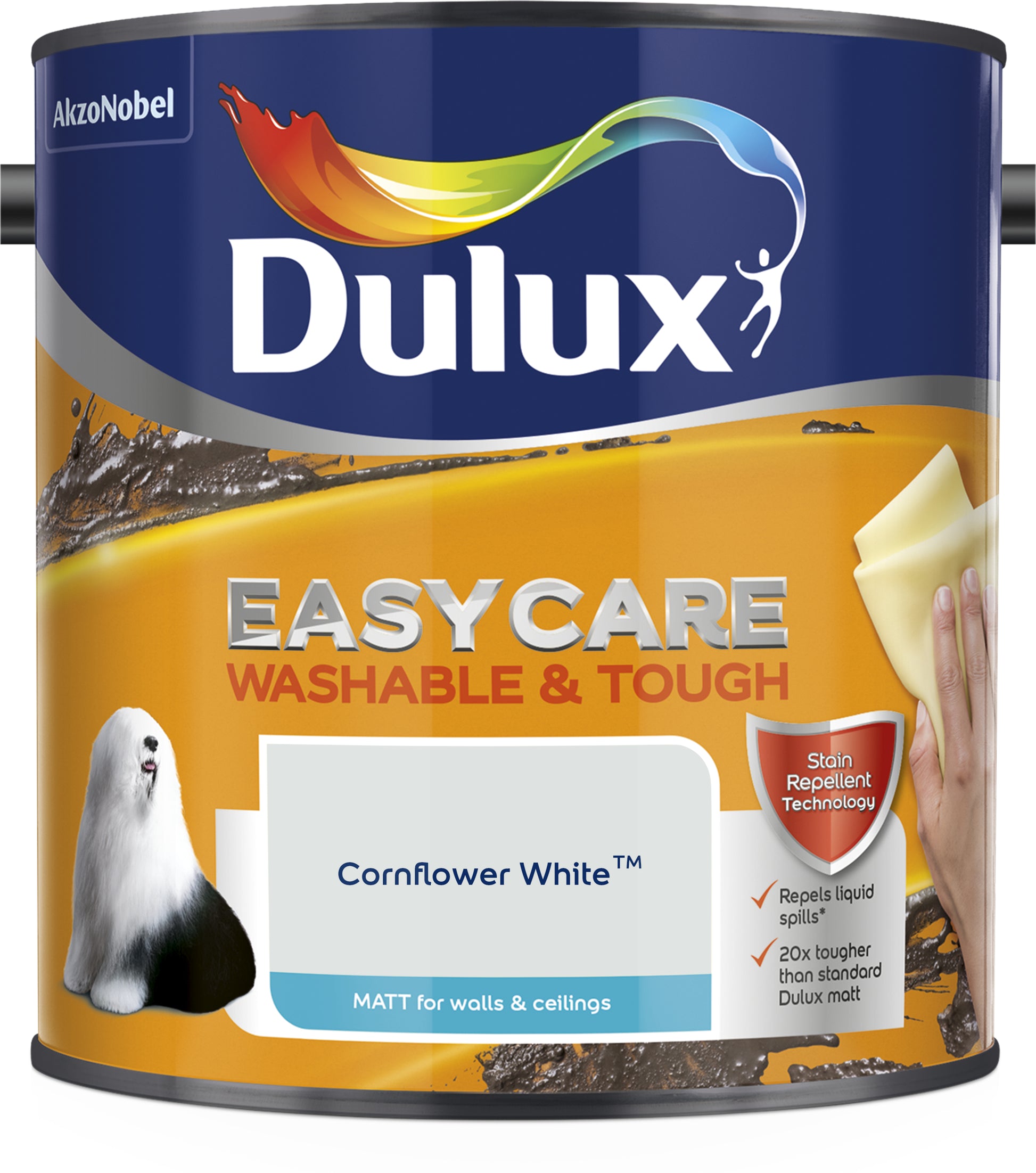 Dulux Easycare Washable & Tough Matt Paint - Cornflower White - 2.5 Litre