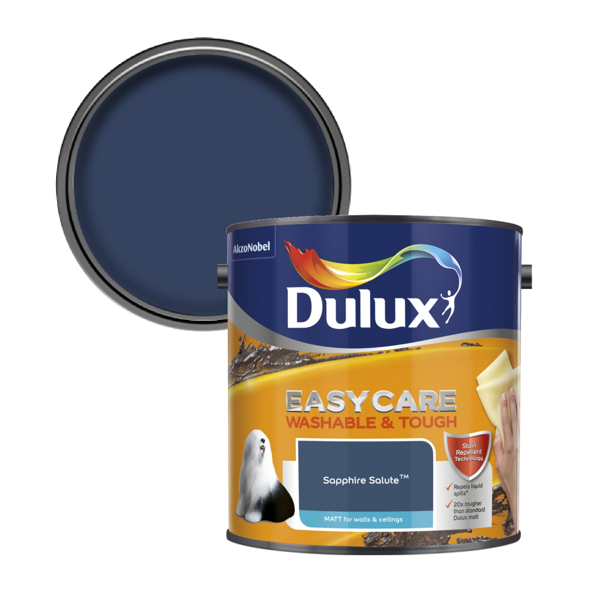 Dulux Easycare Washable & Tough Matt Paint - Sapphire Salute - 2.5 Litre