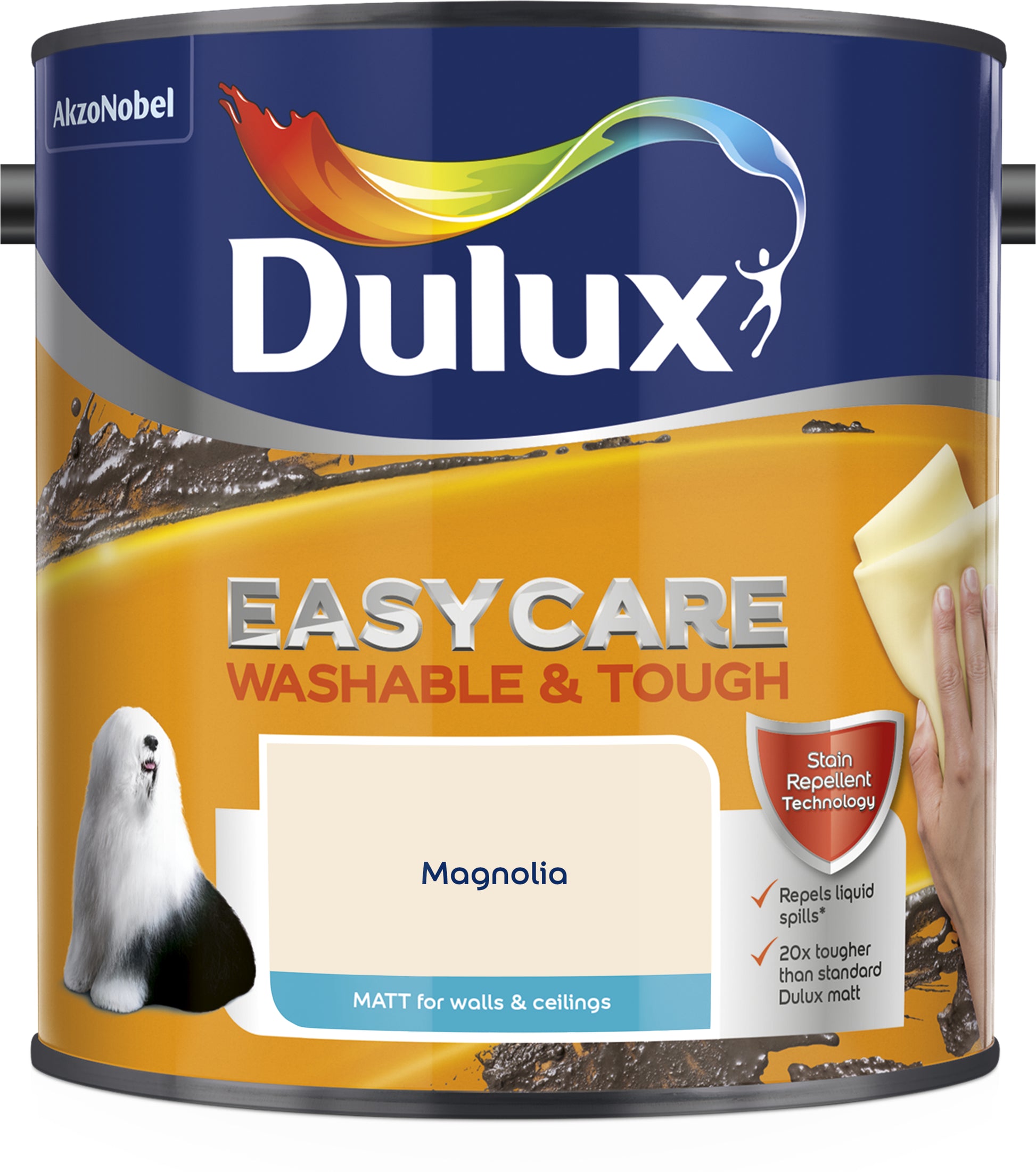 Dulux Easycare Washable & Tough Matt Paint - Magnolia - 2.5 Litre