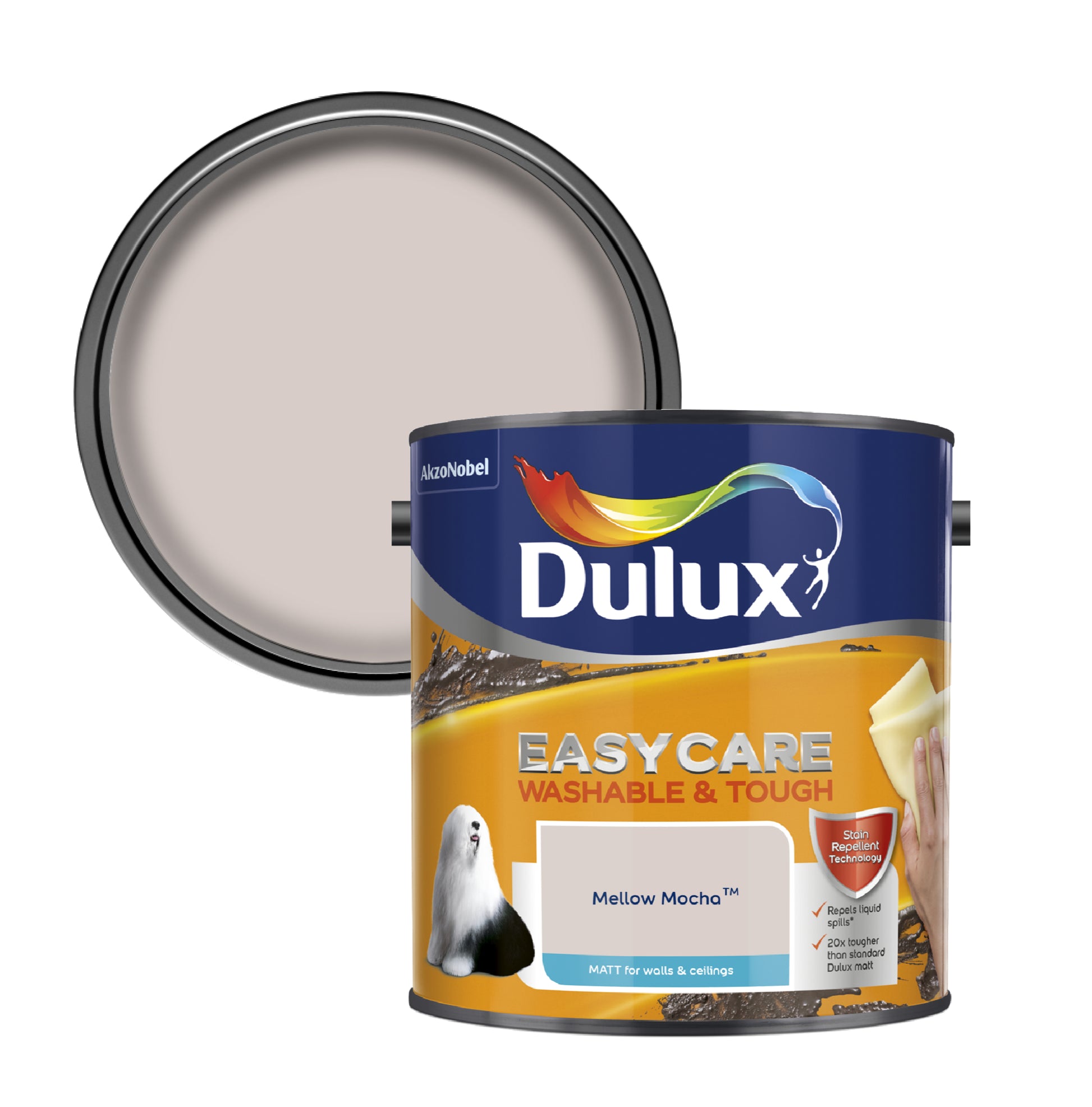 Dulux Easycare Washable & Tough Matt Paint - Mellow Mocha - 2.5 Litre