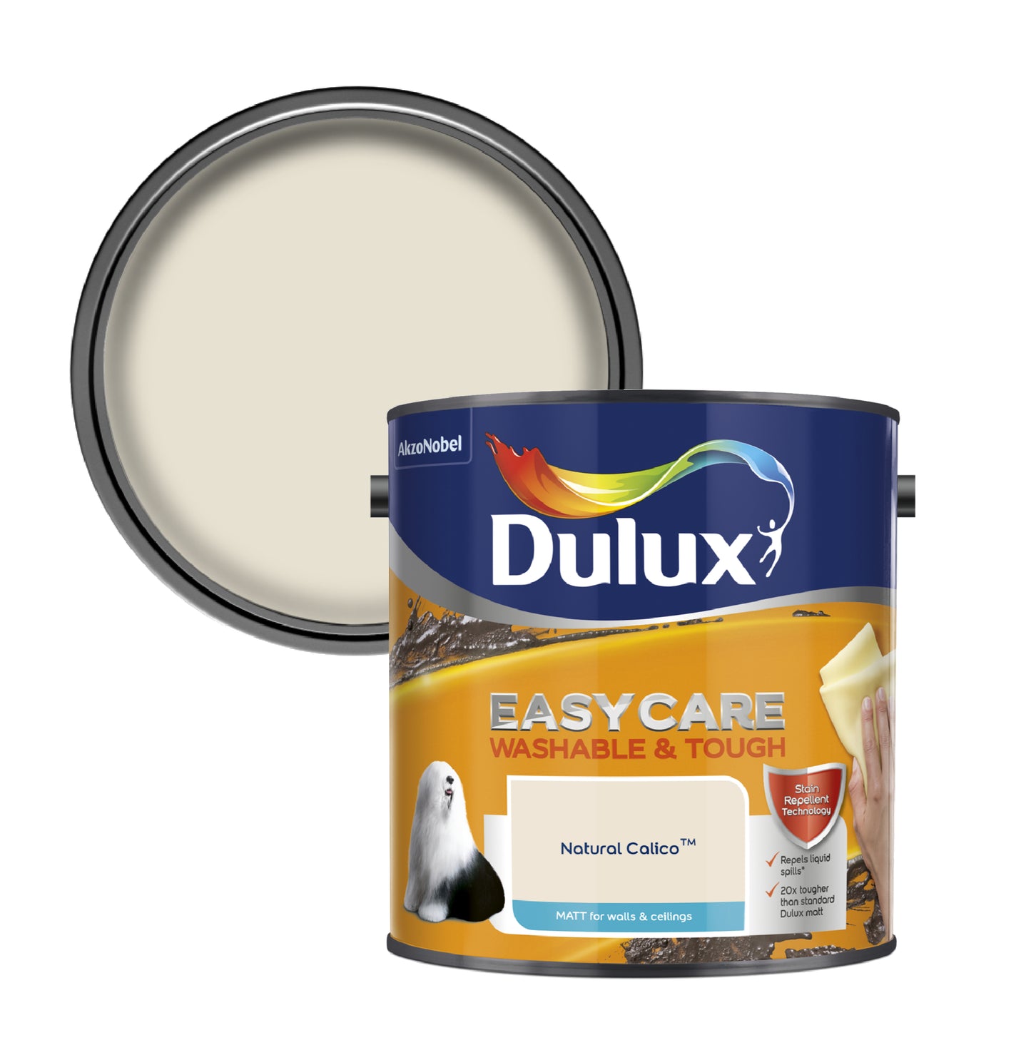 Dulux Easycare Washable & Tough Matt Paint - Natural Calico - 2.5 Litre