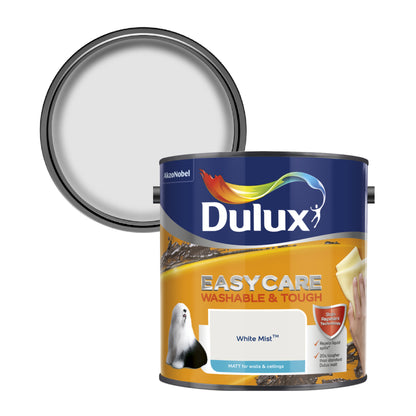 Dulux Easycare Washable & Tough Matt Paint - White Mist - 2.5 Litre