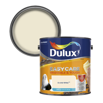 Dulux Easycare Washable & Tough Matt Paint - Orchid White - 2.5 Litre