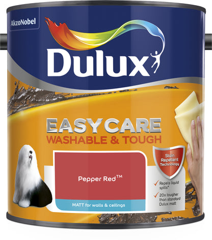 Dulux Easycare Washable & Tough Matt Paint - Pepper Red - 2.5 Litre