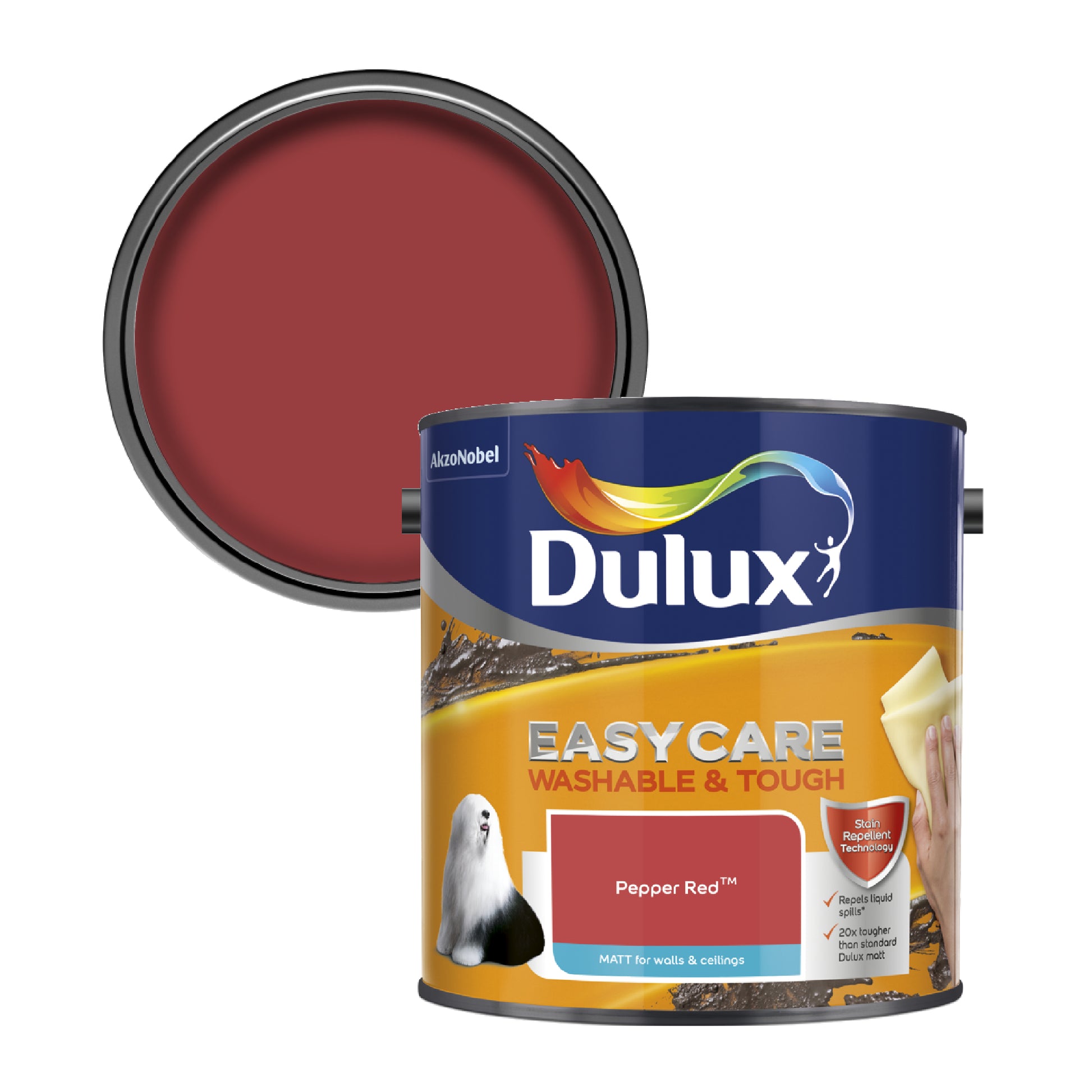 Dulux Easycare Washable & Tough Matt Paint - Pepper Red - 2.5 Litre