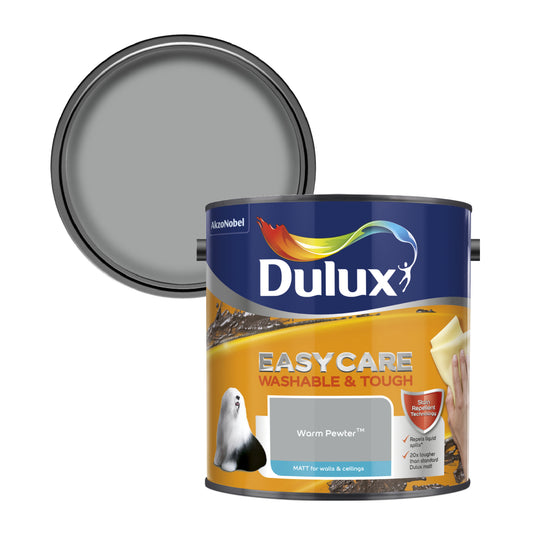 Dulux Easycare Washable & Tough Matt Paint - Warm Pewter - 2.5 Litre