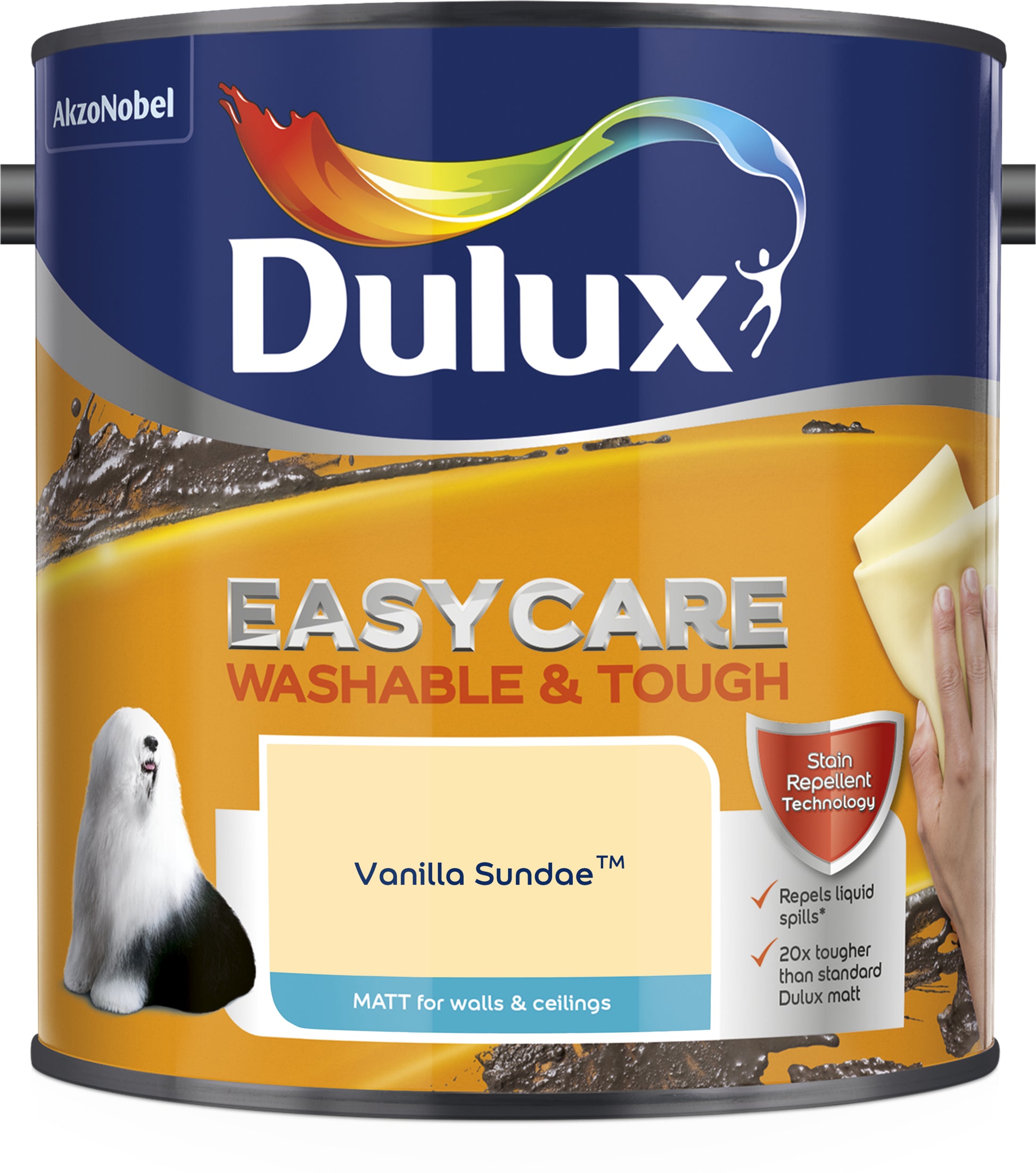 Dulux Easycare Washable & Tough Matt Paint - Vanilla Sundae - 2.5 Litre