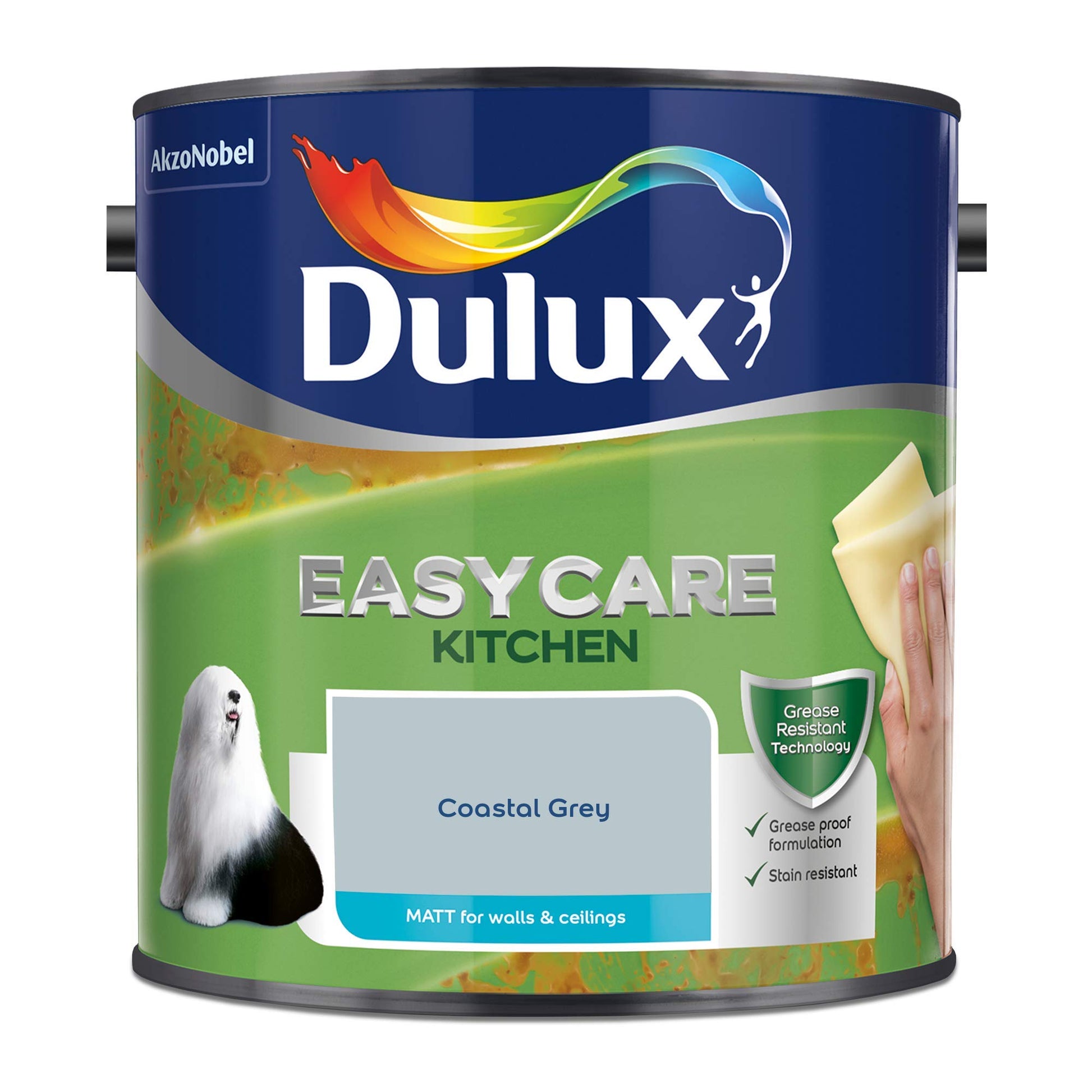 Dulux Easycare Kitchen Matt Paint - Coastal Grey - 2.5 Litre