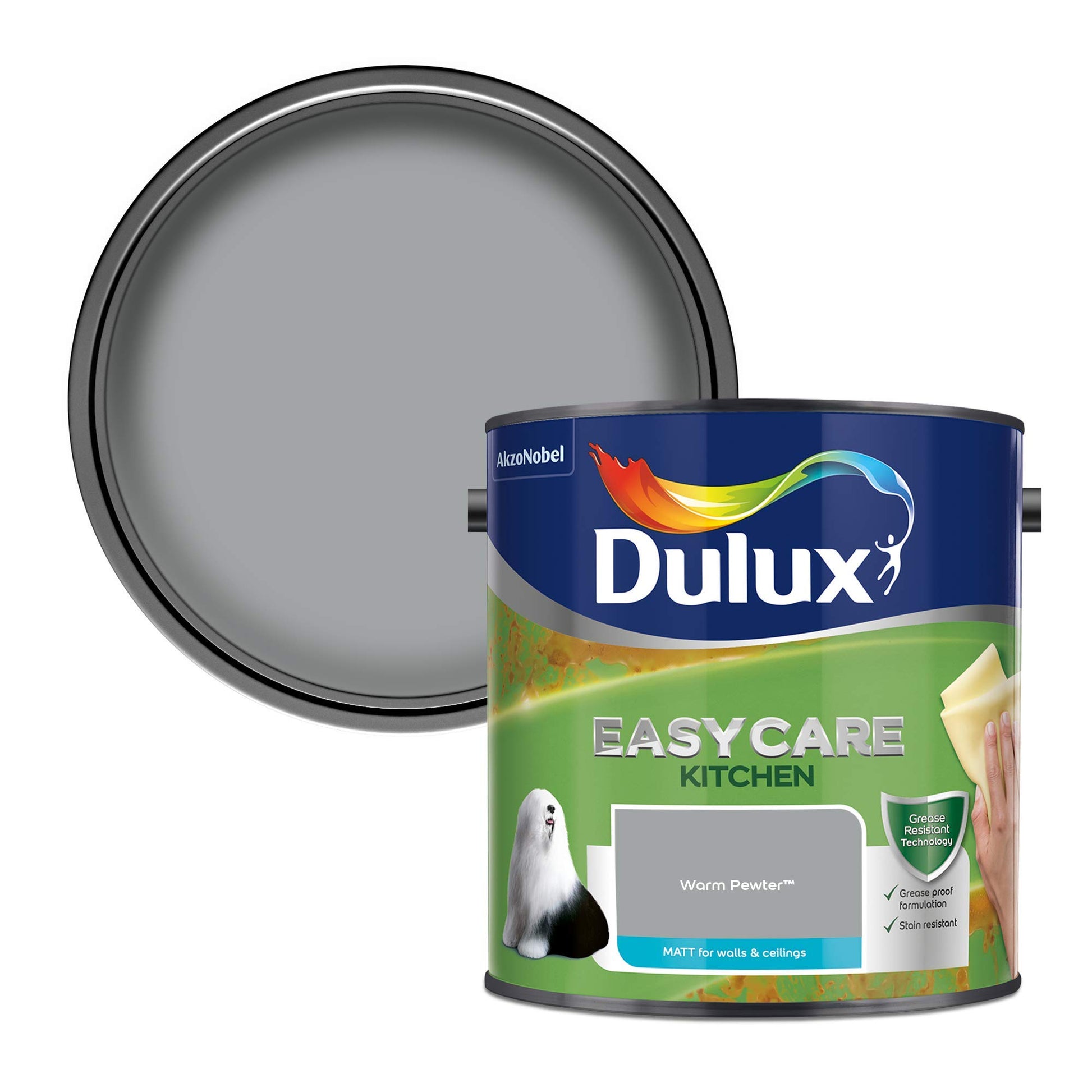 Dulux Easycare Kitchen Matt Paint - Warm Pewter - 2.5 Litre