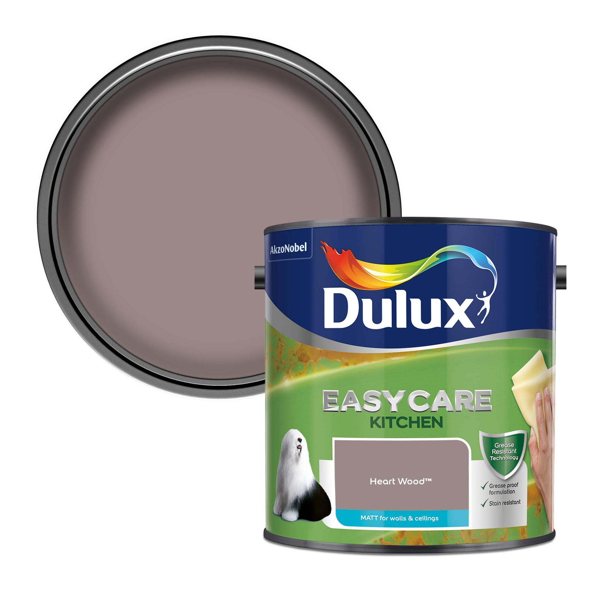 Dulux Easycare Kitchen Matt Paint - Heart Wood - 2.5 Litre