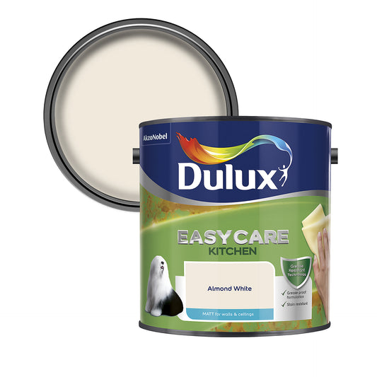 Dulux Easycare Kitchen Matt Paint - Almond White - 2.5 Litre