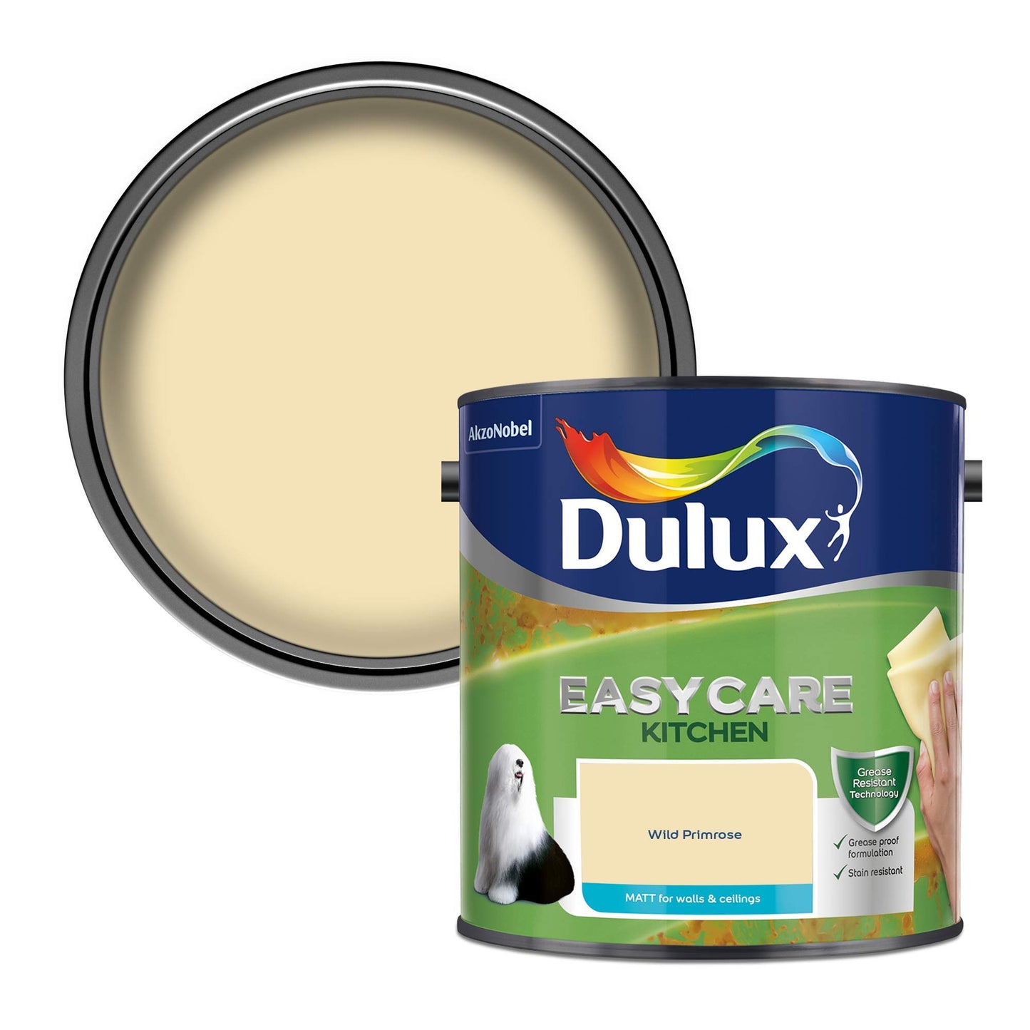 Dulux Easycare Kitchen Matt Paint - Wild Primrose - 2.5 Litre