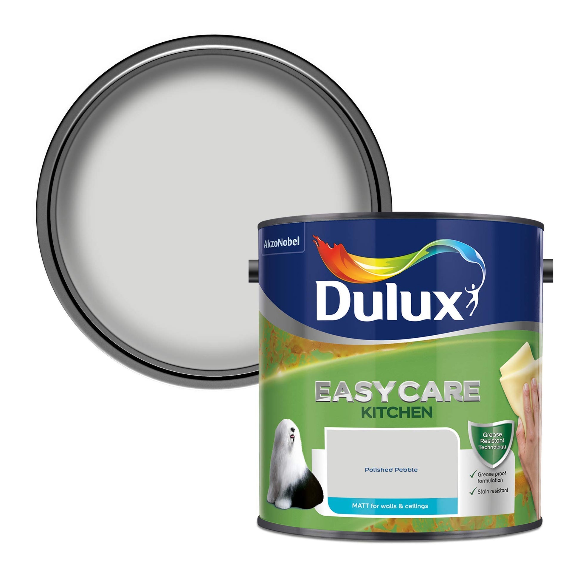 Dulux Easycare Kitchen Matt Paint - Polished Pebble - 2.5 Litre