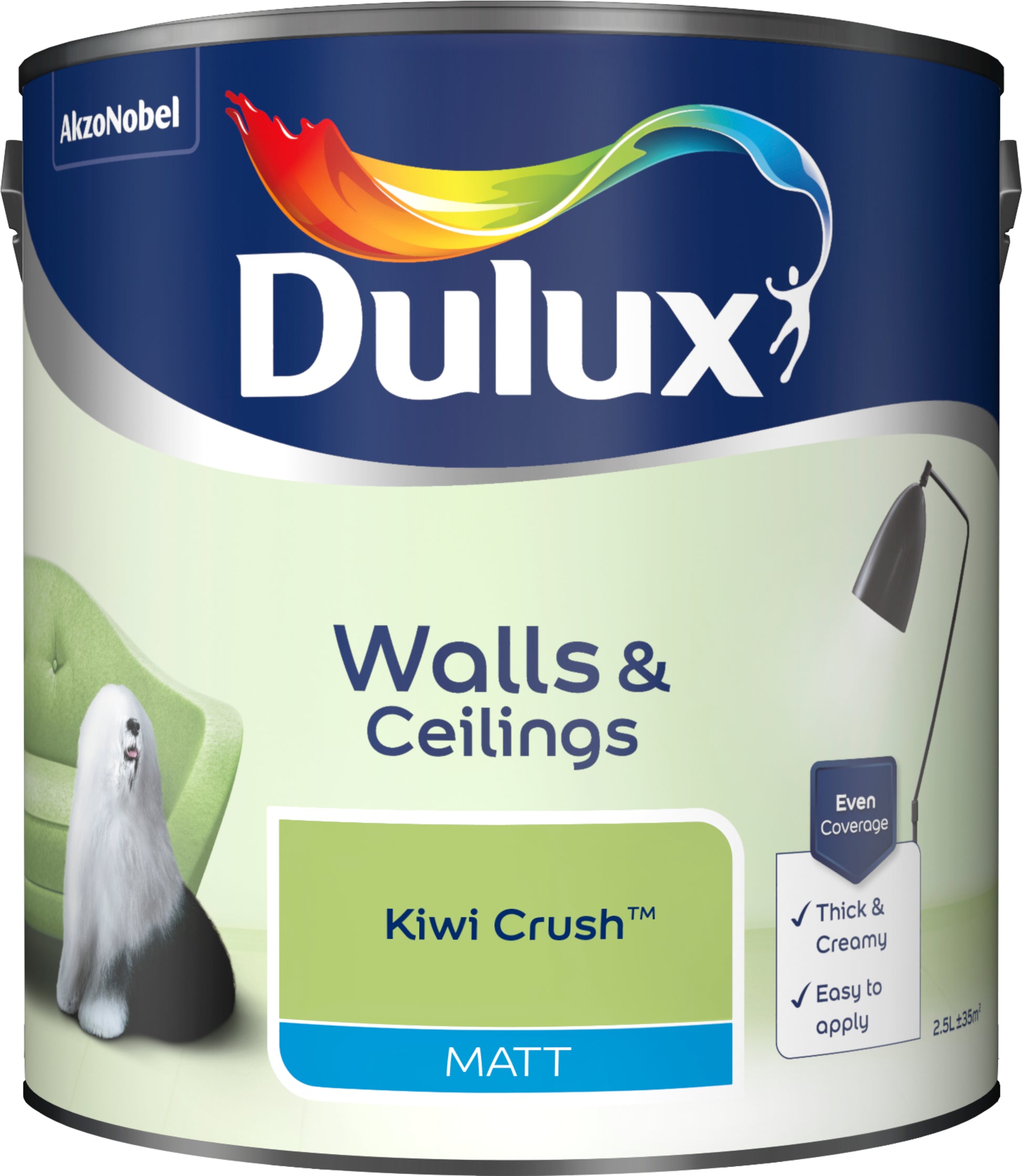 Dulux Matt Paint - Kiwi Crush - 2.5 Litre