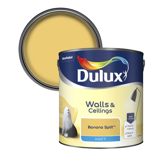 Dulux Matt Paint - Banana Split - 2.5 Litre