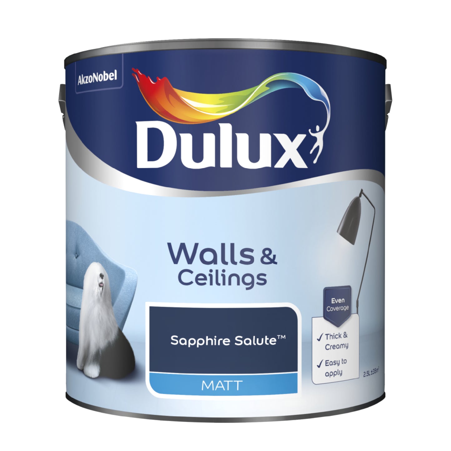 Dulux Matt Paint - Sapphire Salute - 2.5 Litre