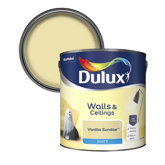 Dulux Matt Paint - Vanilla Sundae - 2.5 Litre