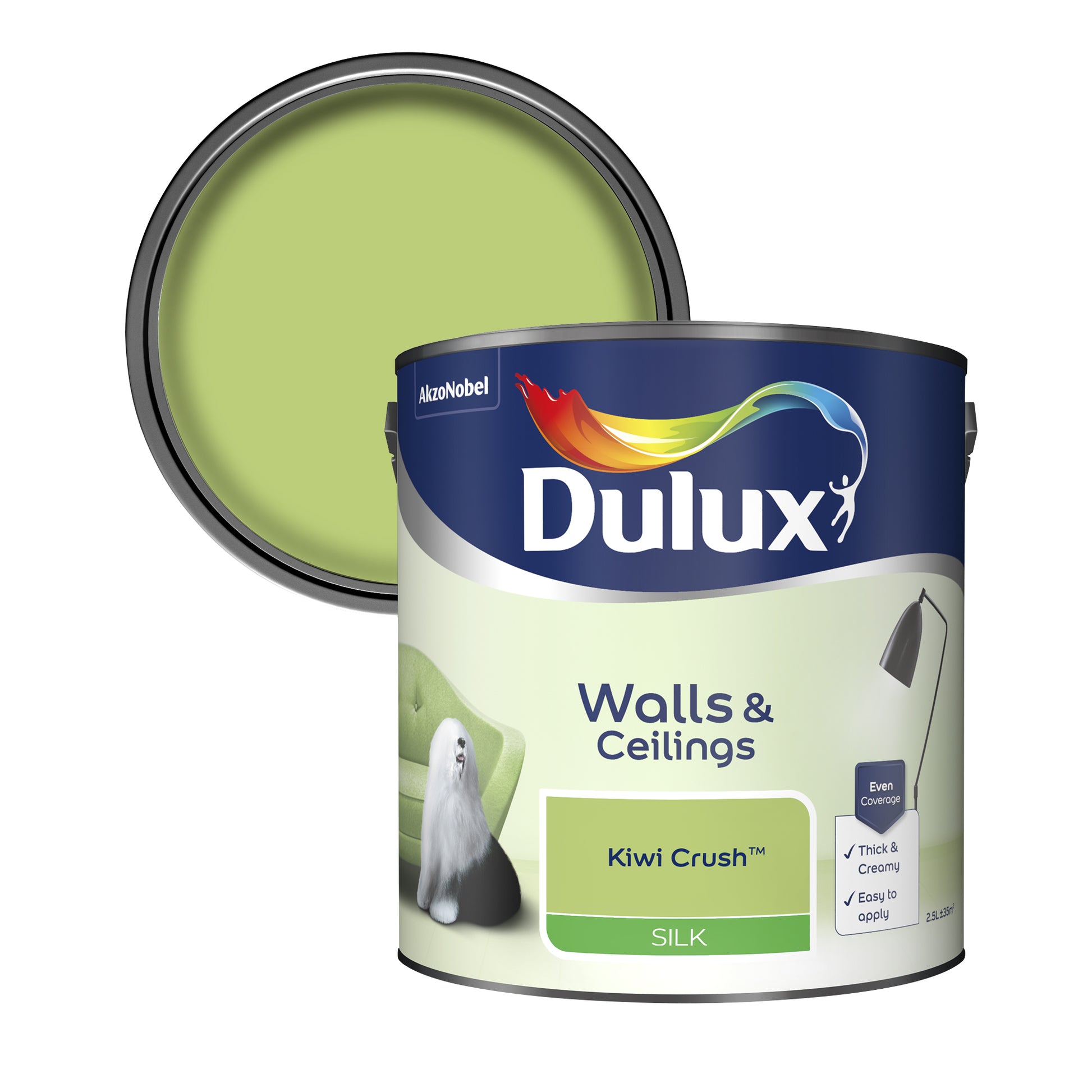 Dulux Silk Paint - Kiwi Crush - 2.5 Litre