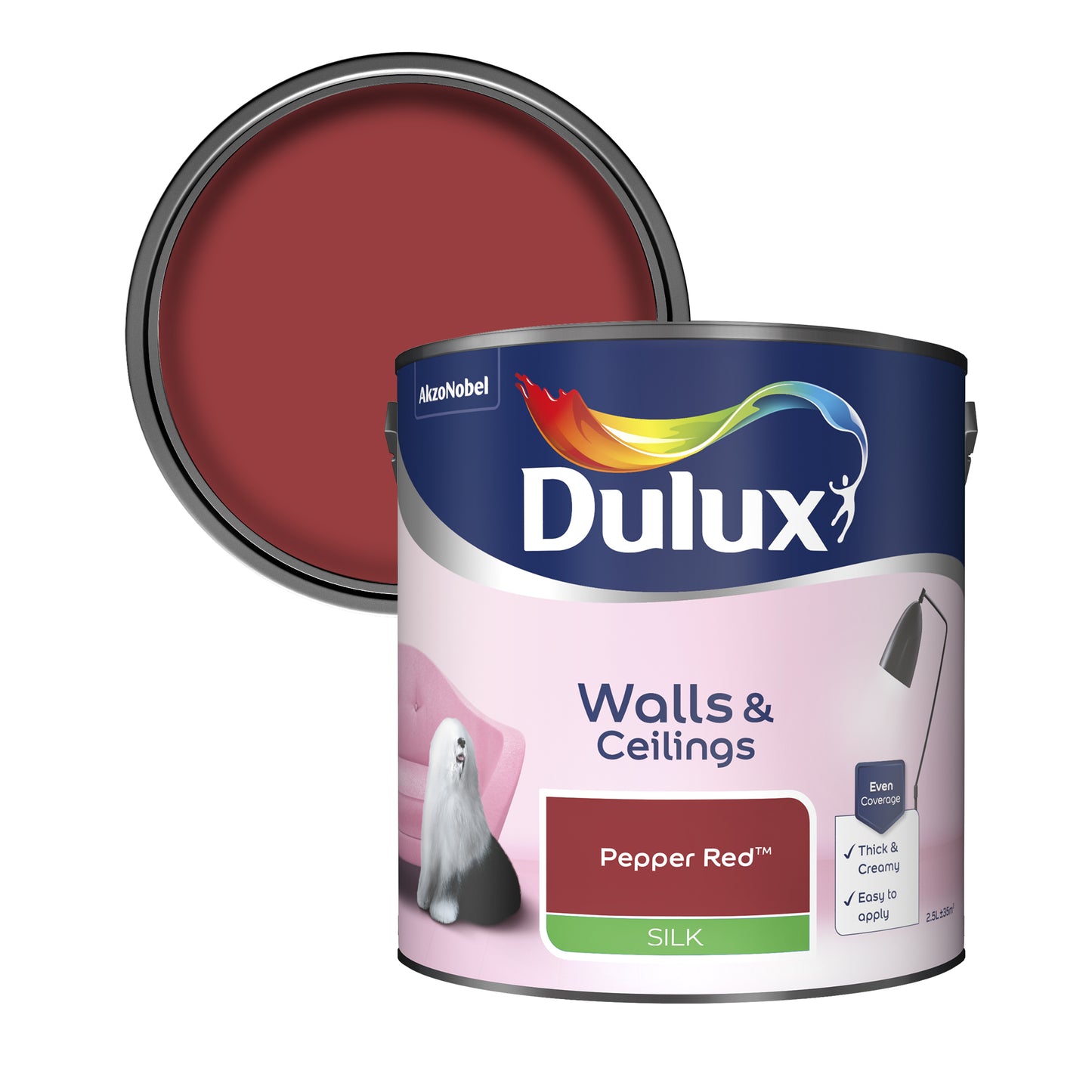 Dulux Silk Paint - Pepper Red - 2.5 Litre