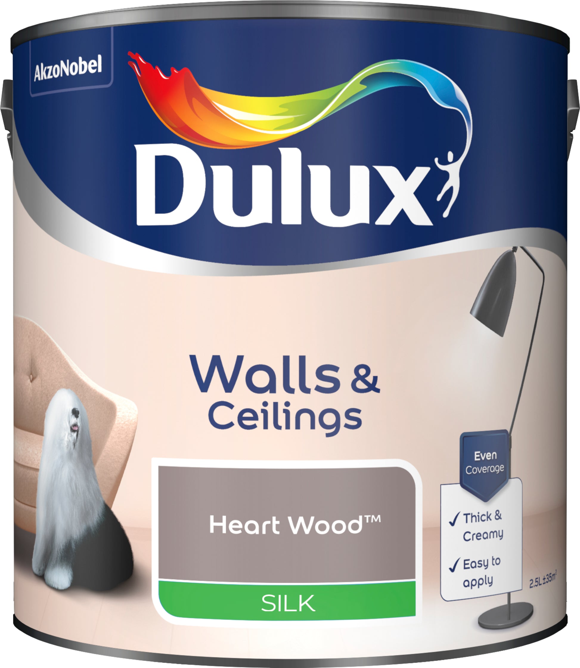 Dulux Silk Paint - Heart Wood - 2.5 Litre