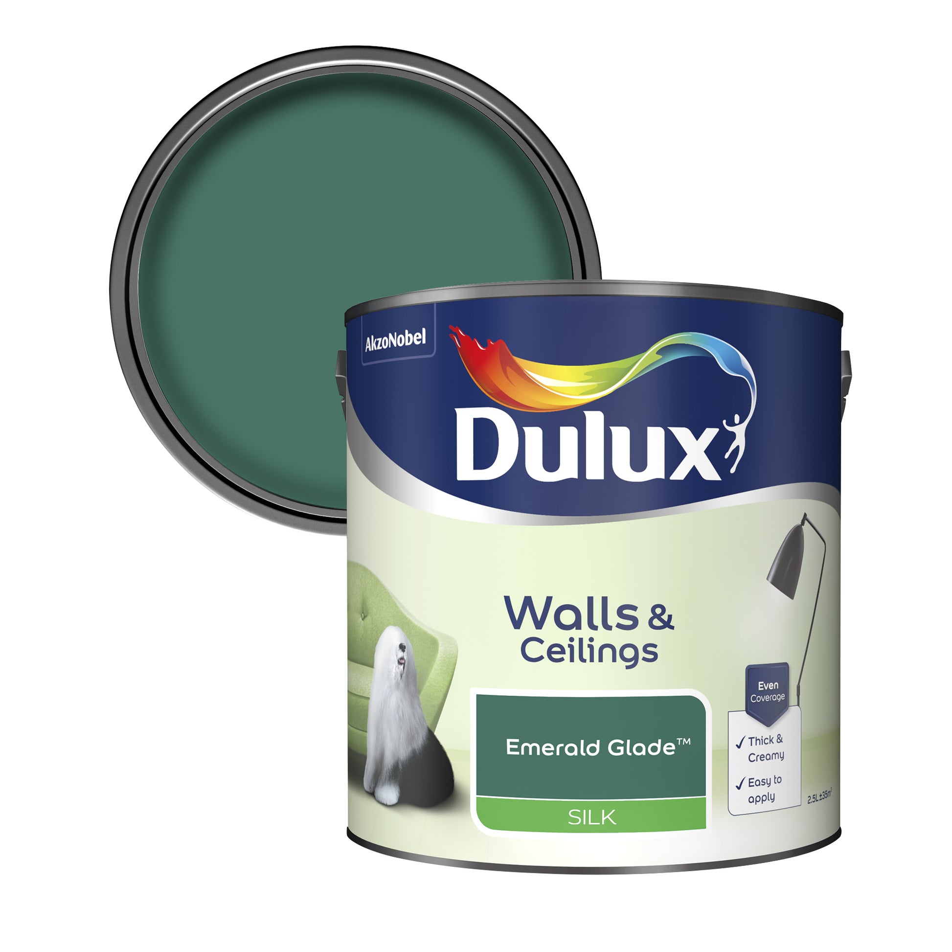 Dulux Silk Paint - Emerald Glade - 2.5 Litre