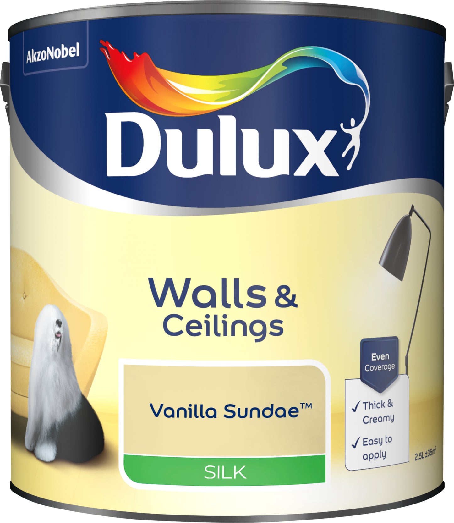 Dulux Silk Paint - Vanilla Sundae - 2.5 Litre