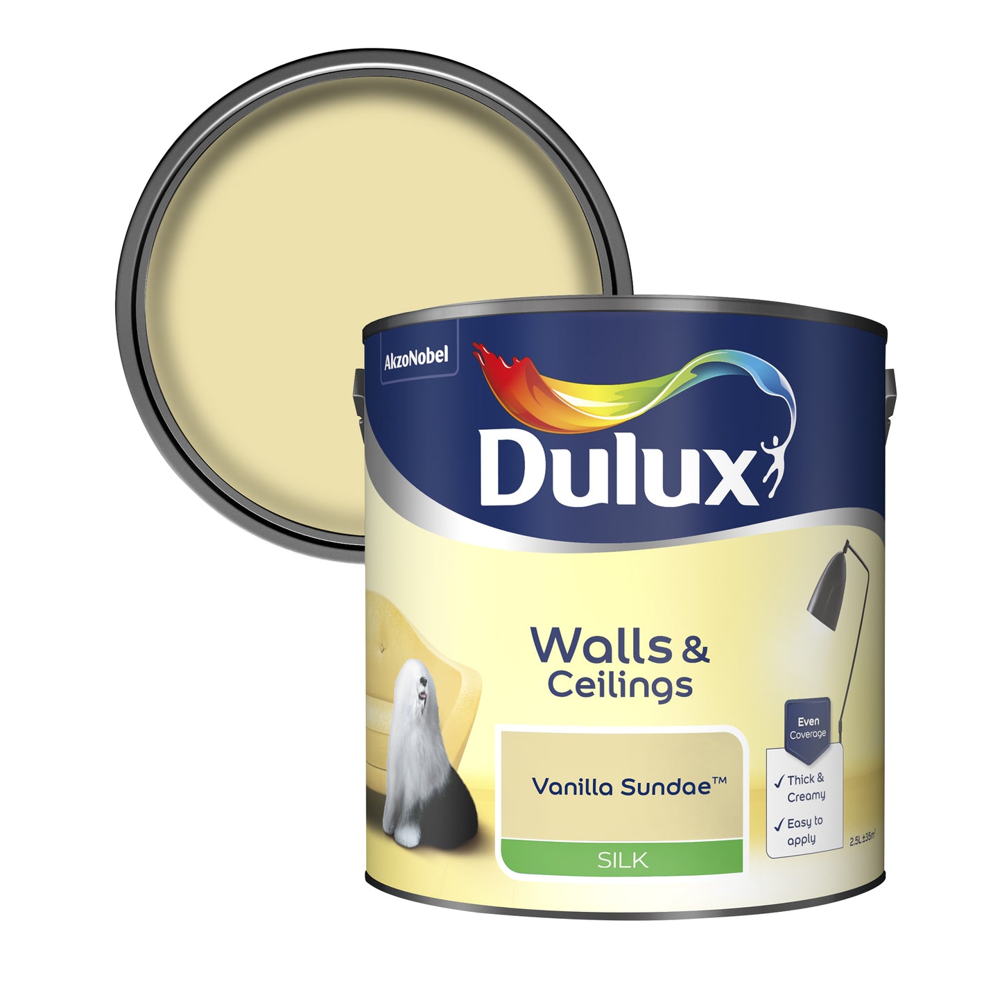 Dulux Silk Paint - Vanilla Sundae - 2.5 Litre