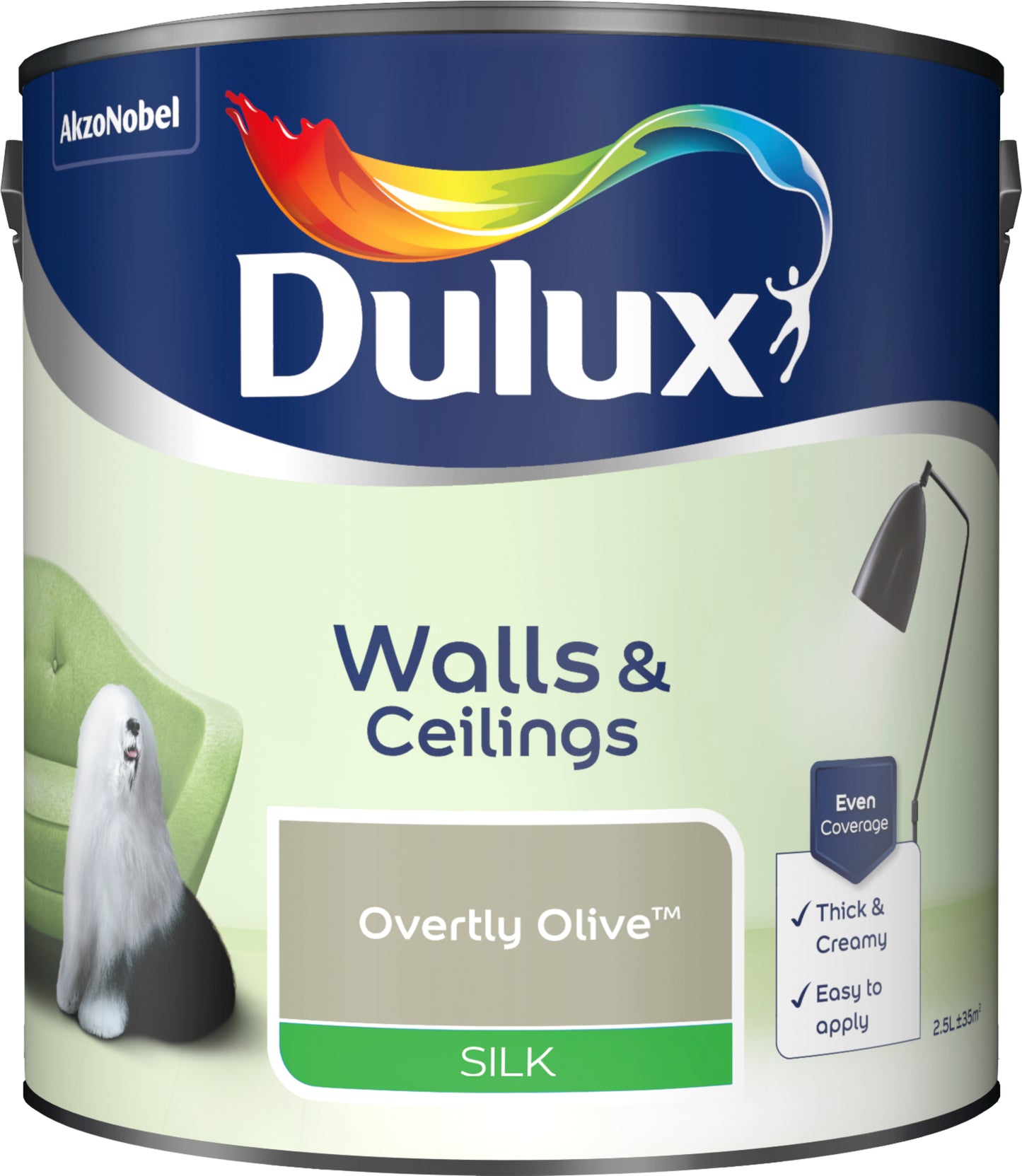 Dulux Silk Paint - Overtly Olive - 2.5 Litre