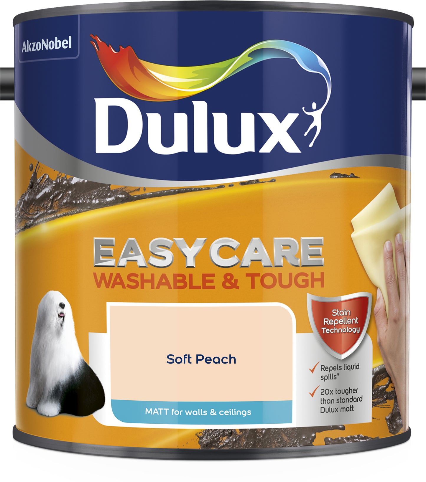 Dulux Easycare Washable & Tough Matt Paint - Soft Peach - 2.5 Litre