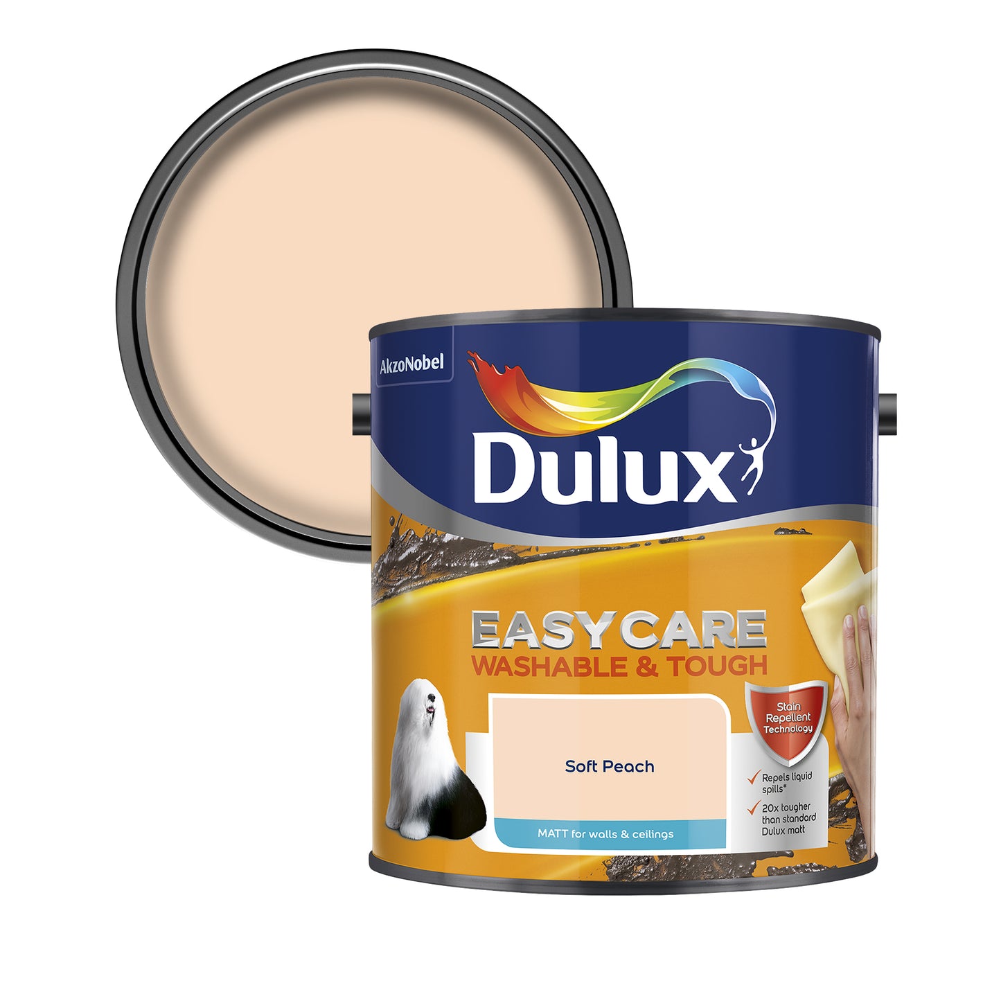 Dulux Easycare Washable & Tough Matt Paint - Soft Peach - 2.5 Litre