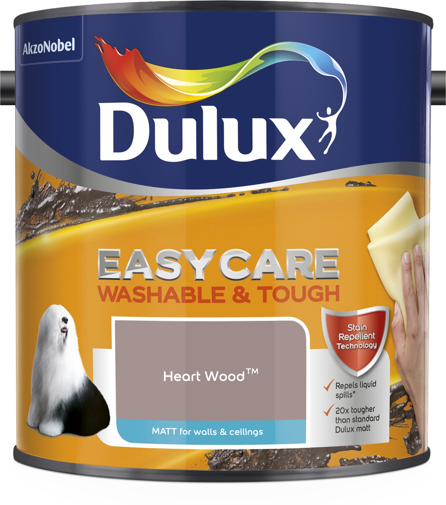 Dulux Easycare Washable & Tough Matt Paint - Heart Wood - 2.5 Litre