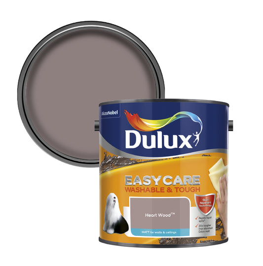 Dulux Easycare Washable & Tough Matt Paint - Heart Wood - 2.5 Litre