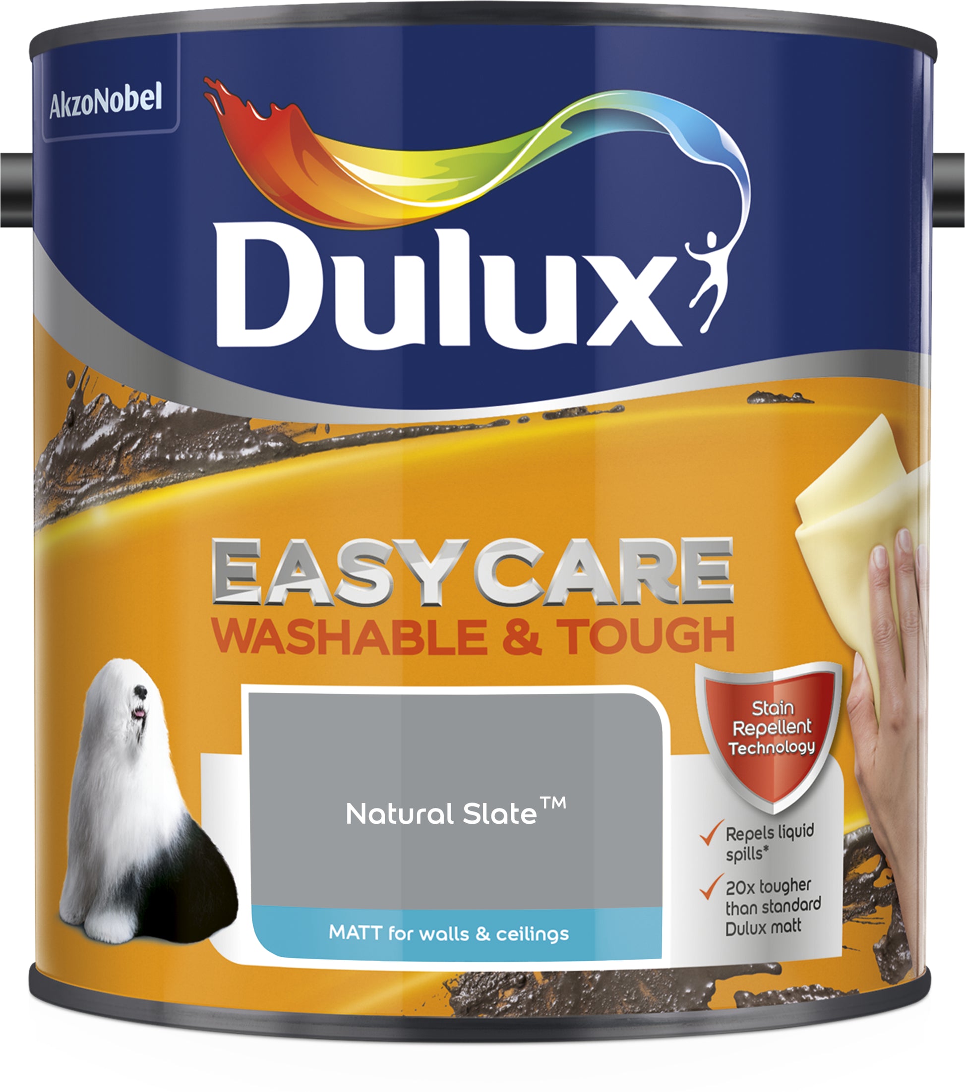 Dulux Easycare Washable & Tough Matt Paint - Natural Slate - 2.5 Litre