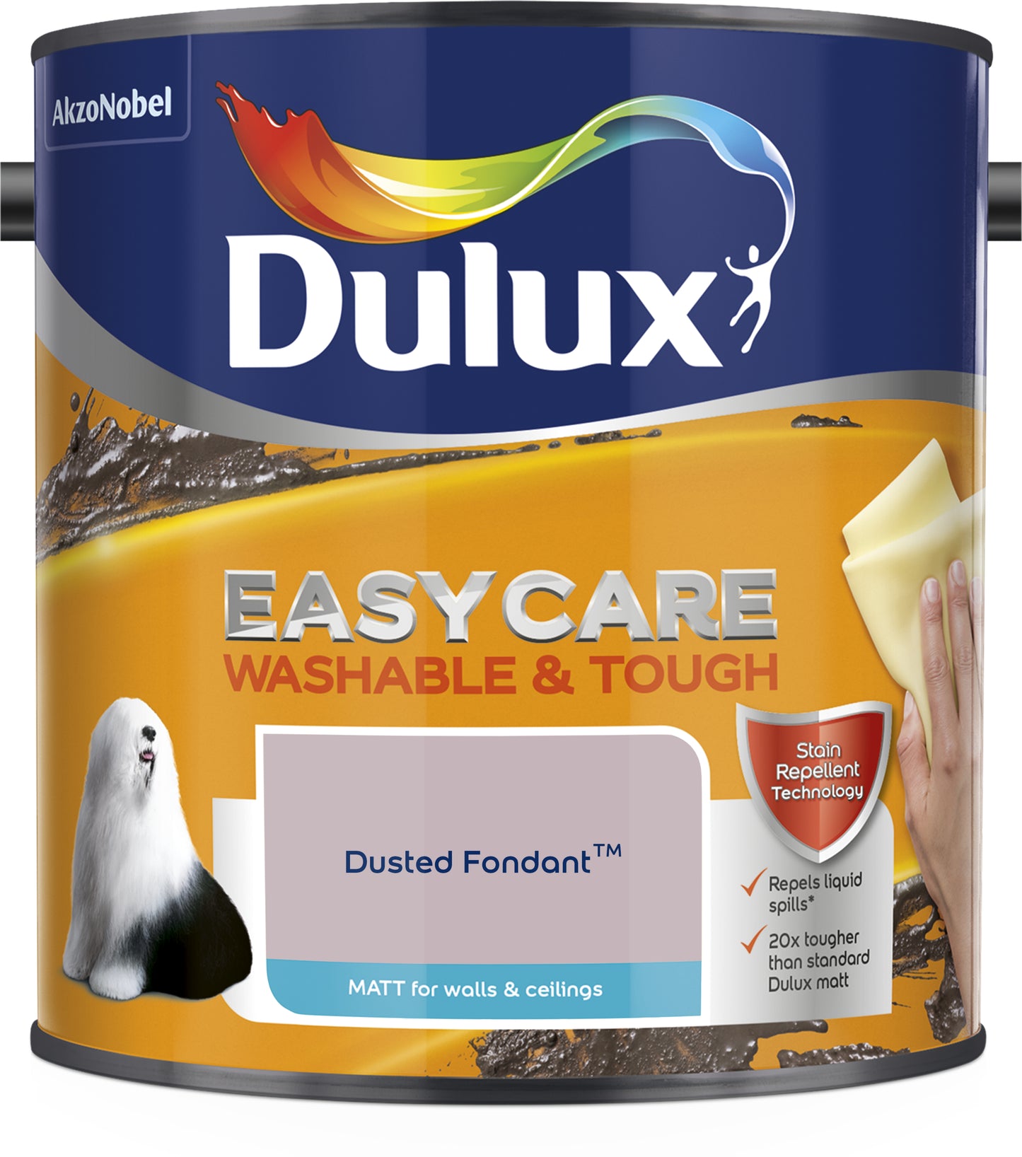 Dulux Easycare Washable & Tough Matt Paint - Dusted Fondant - 2.5 Litre