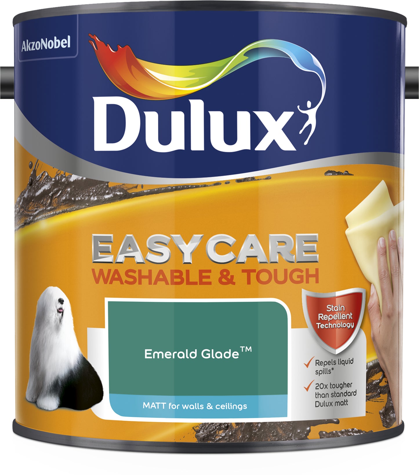 Dulux Easycare Washable & Tough Matt Paint - Emerald Glade - 2.5 Litre