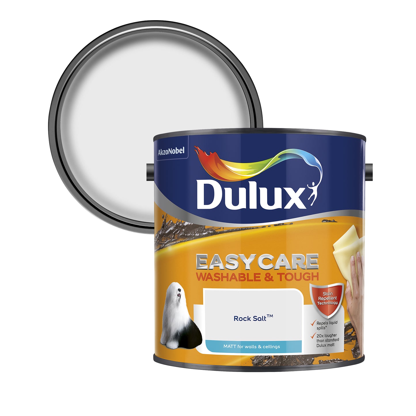 Dulux Easycare Washable & Tough Matt Paint - Rock Salt - 2.5 Litre