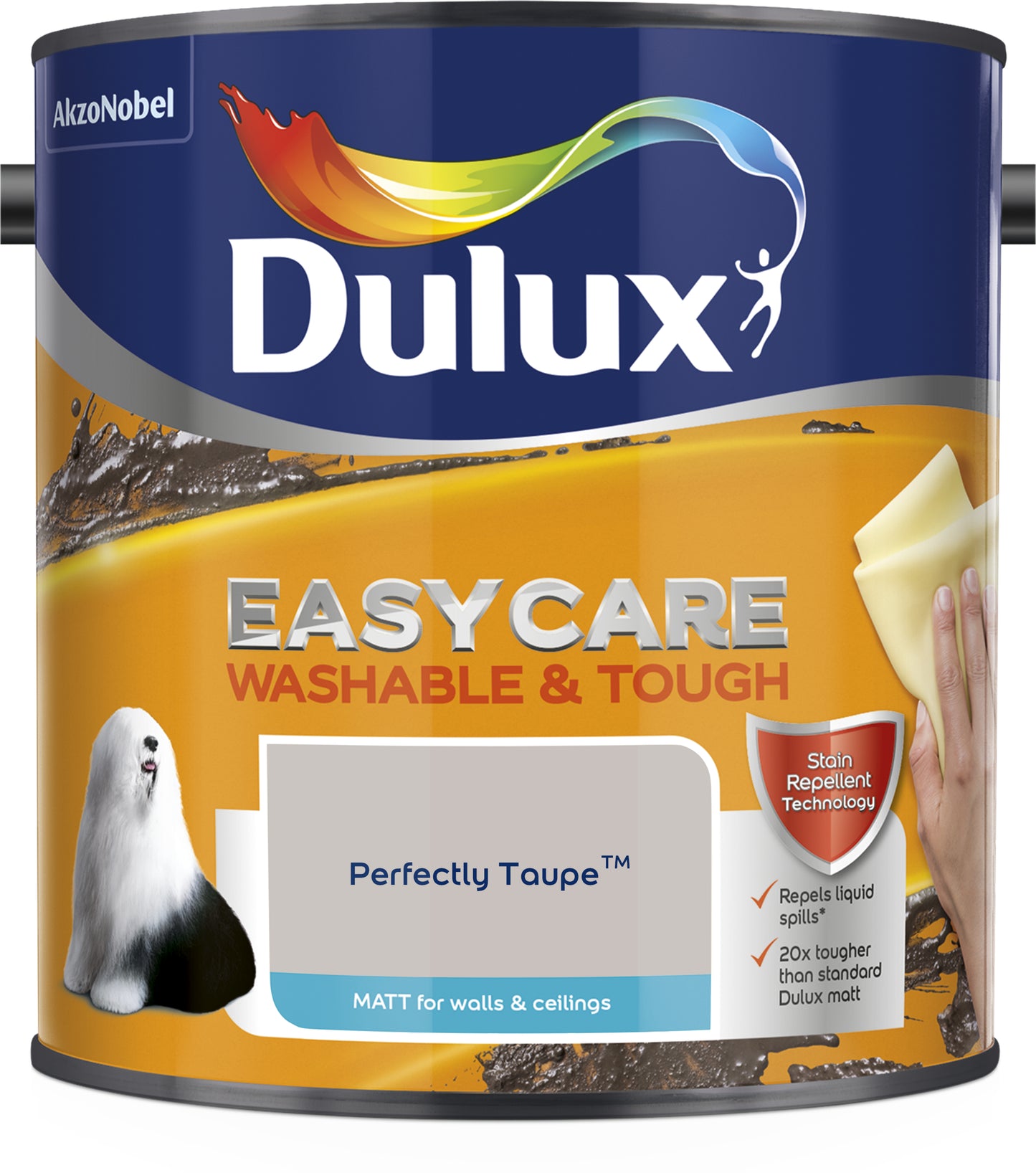 Dulux Easycare Washable & Tough Matt Paint - Perfectly Taupe - 2.5 Litre